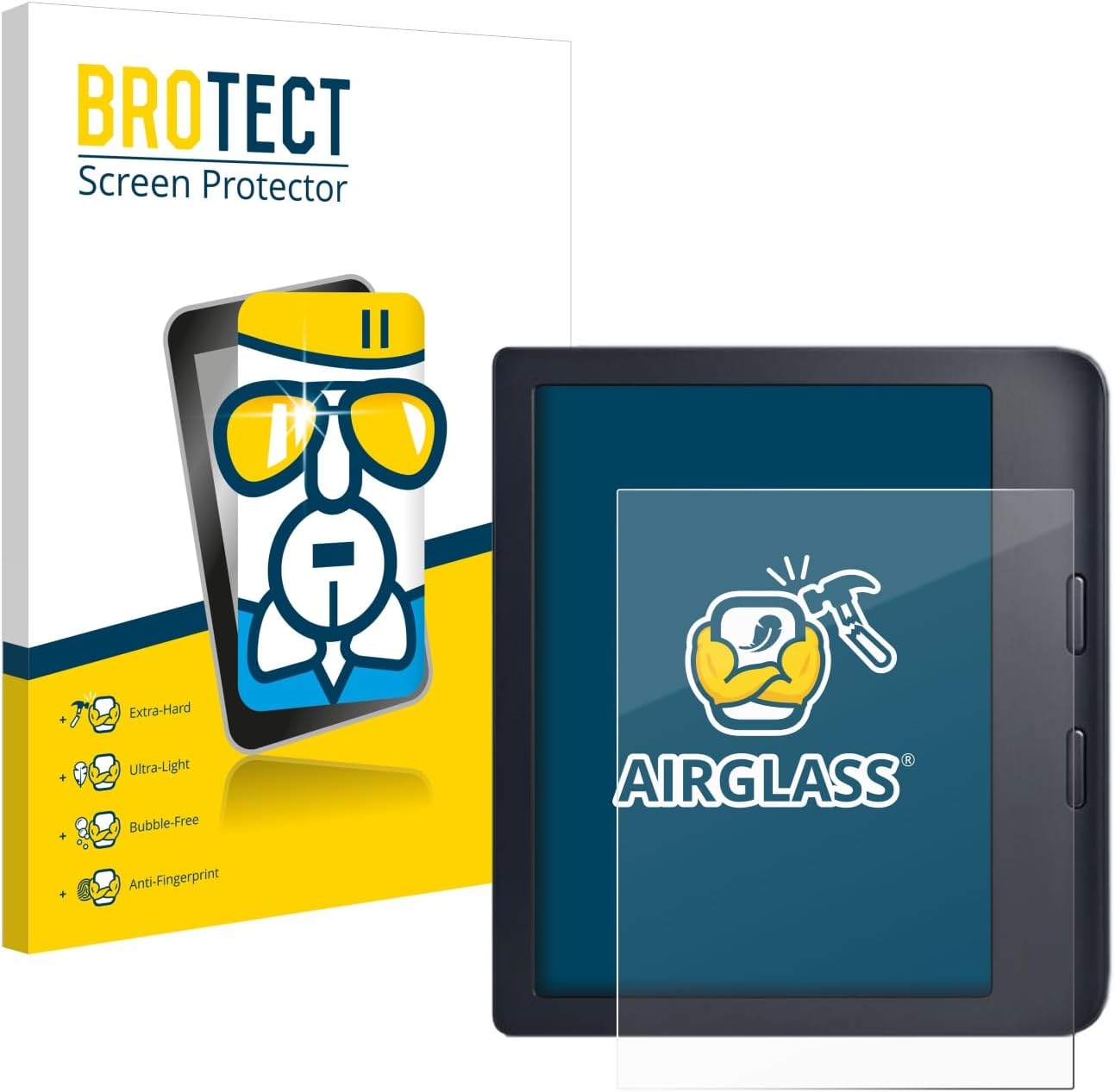 Detalle de Brotect Vetro Protettivo per Kobo Libra 2 con AirGlass – Durezza 9H e Protezione Leggera