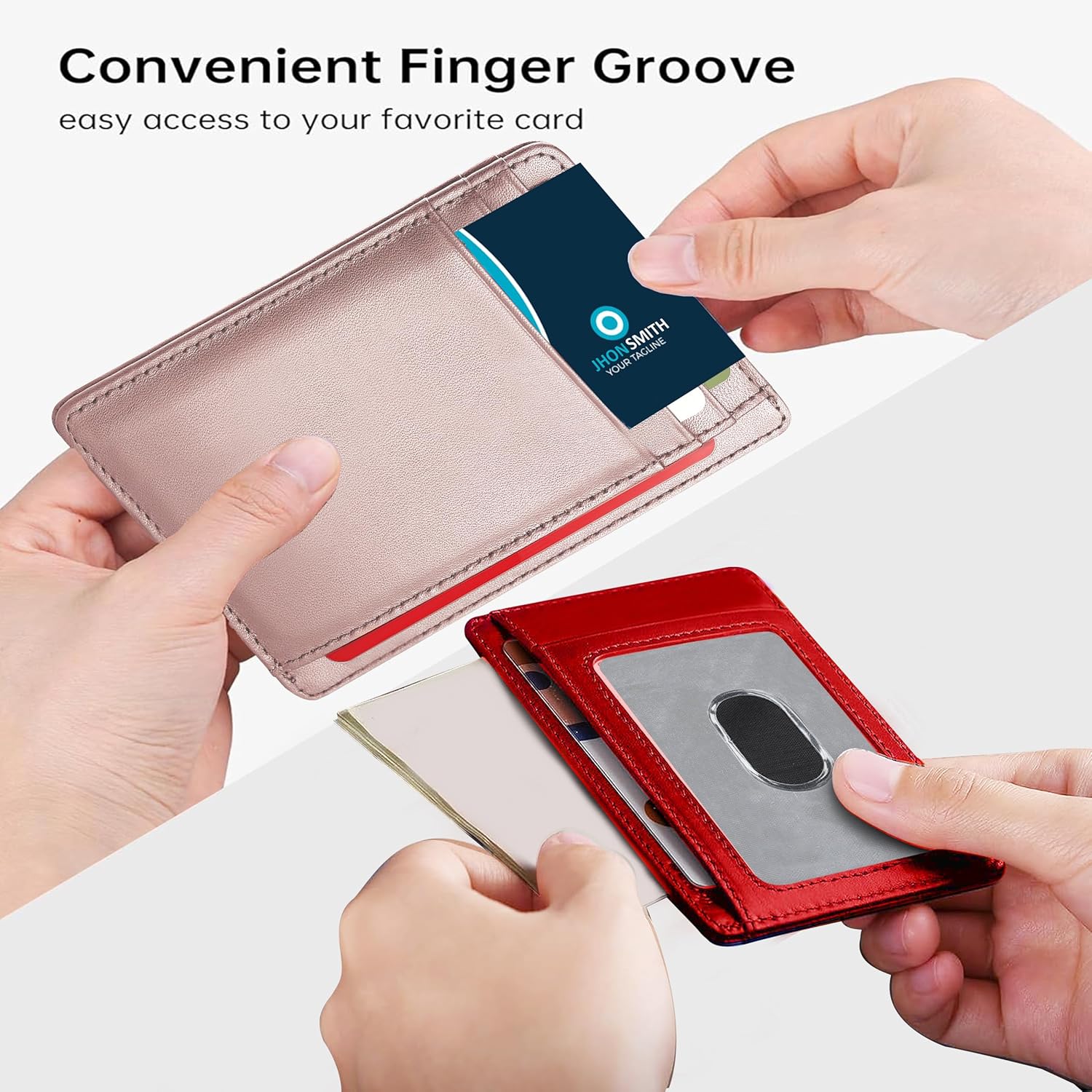 Thumbnail 2 de Slim RFID card wallet up to 7 Hafaa
