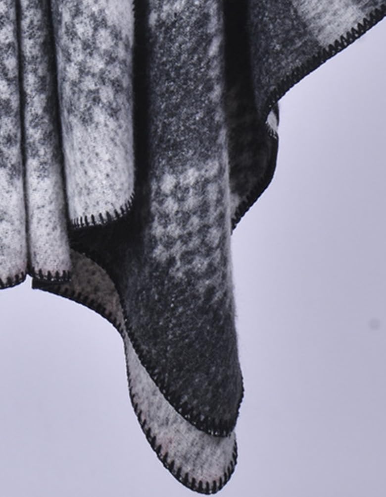 Detalle 2 de Miaikvs Women Poncho Cape Reversible Oversized Warm Open Front Shawl Wrap
