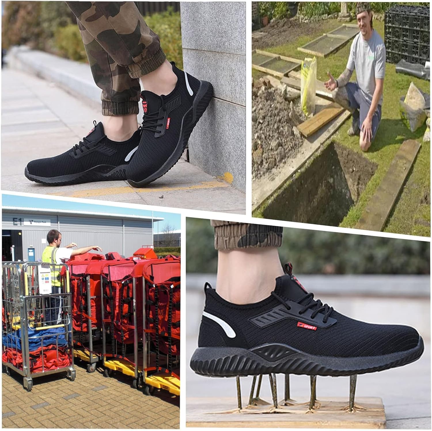 Thumbnail 1 de Steel Toe Caps Trainers Lightweight Boots Unisex UK