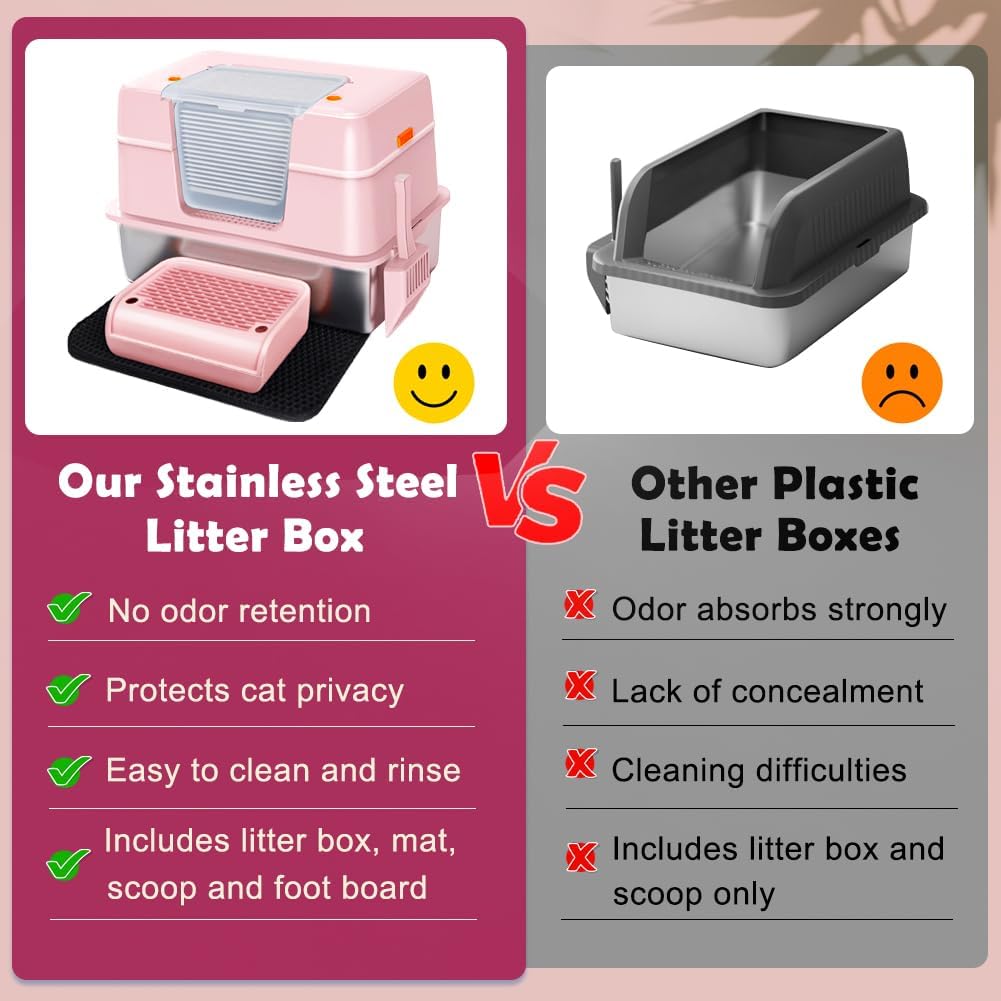 Thumbnail 6 de Vivifying Stainless Steel Cat Litter Tray 60cm