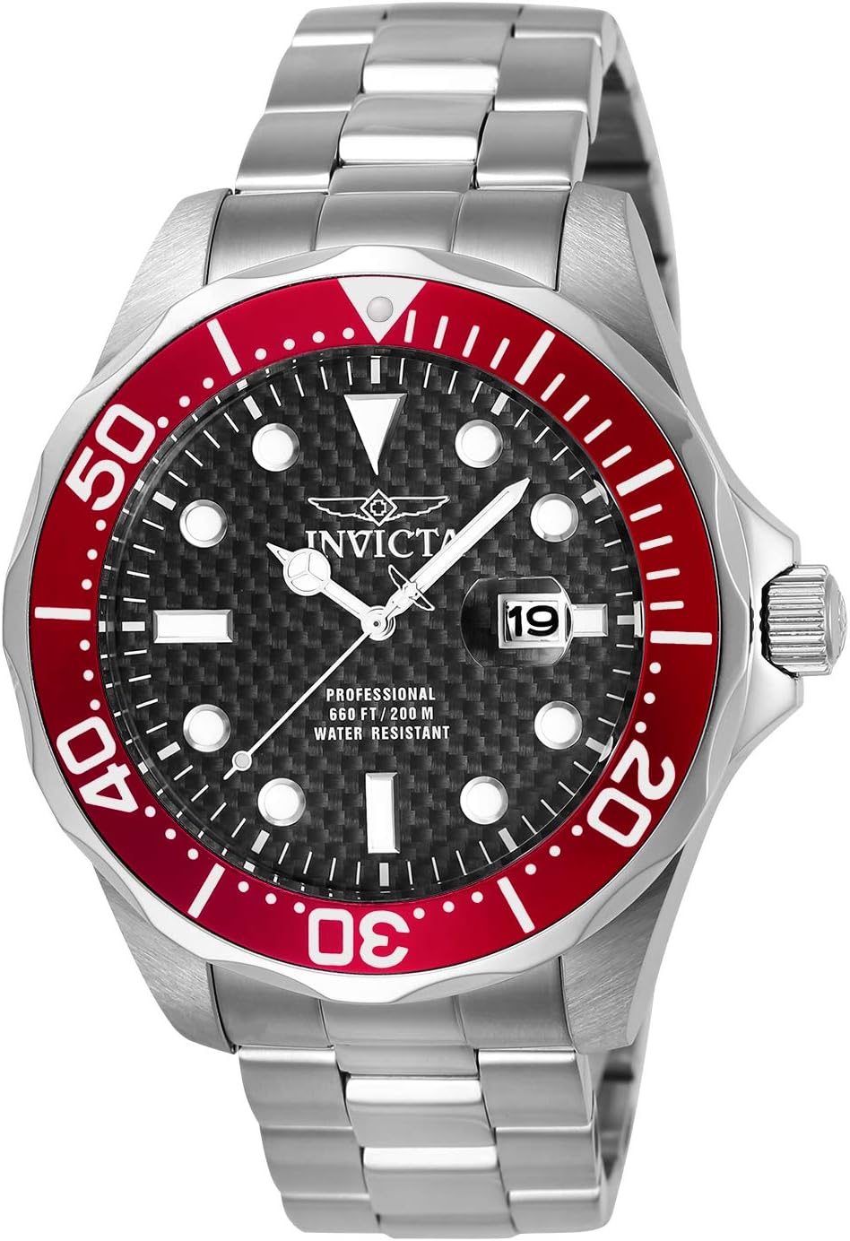 Detalle de Invicta Pro Diver Homme 47mm – Montre à Quartz en Acier Inoxydable