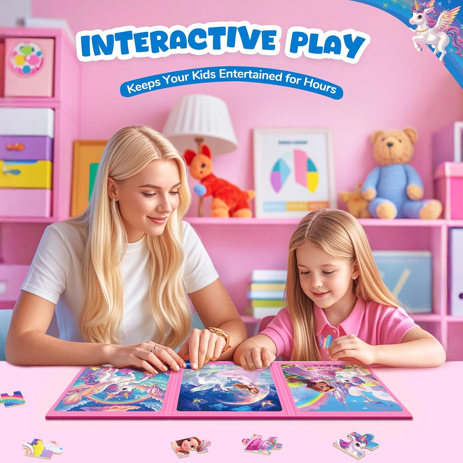 Thumbnail 3 de Unicorn Magnetic Puzzles 36pcs for Kids