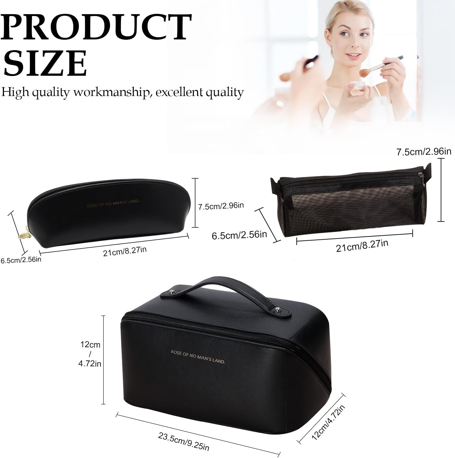 Detalle de Makeup bag set in black