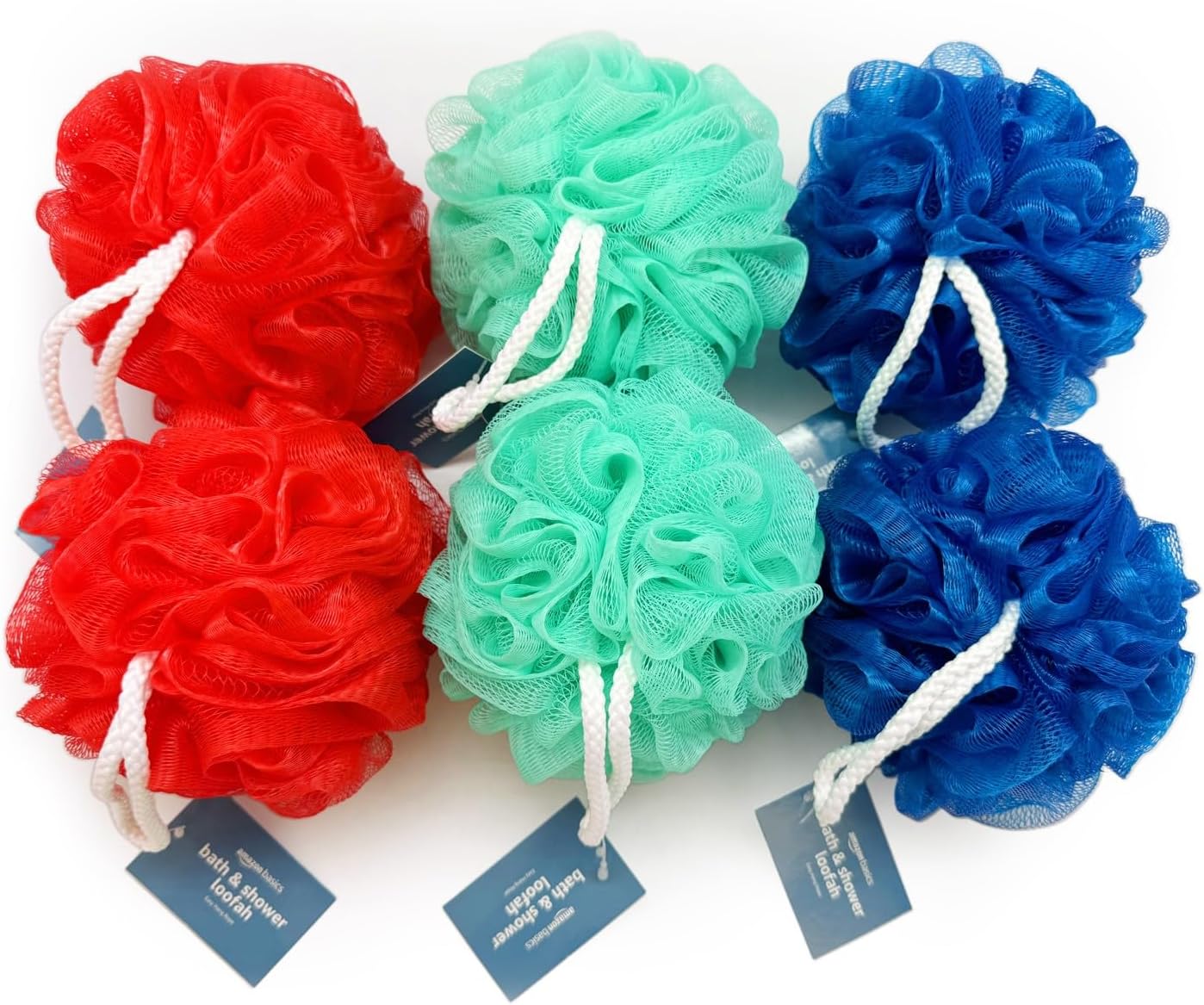Thumbnail 3 de Amazon Basics Exfoliating Bath and Shower Loofah (Pack of 6), Multicolor