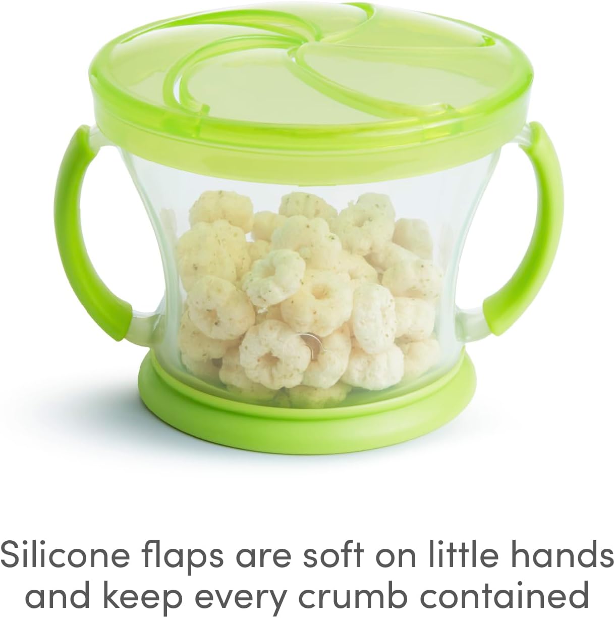 Detalle 2 de Munchkin 2 Piece Snack Catchers: Toddler Snack Box & Baby Weaning Pot (Blue/Green)