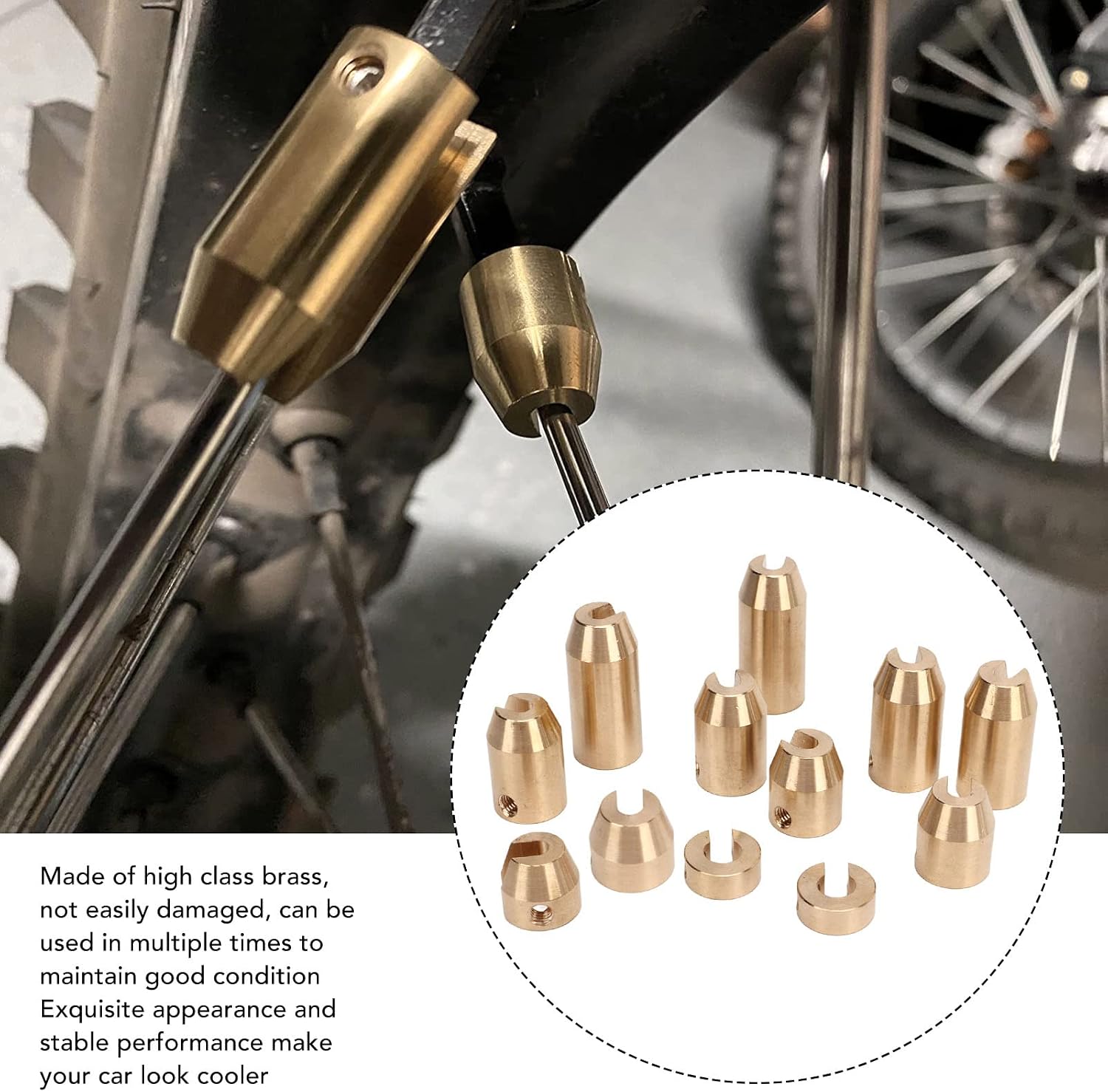 Thumbnail 2 de KIMISS Brass Motorcycle Spoke Balance Weights
