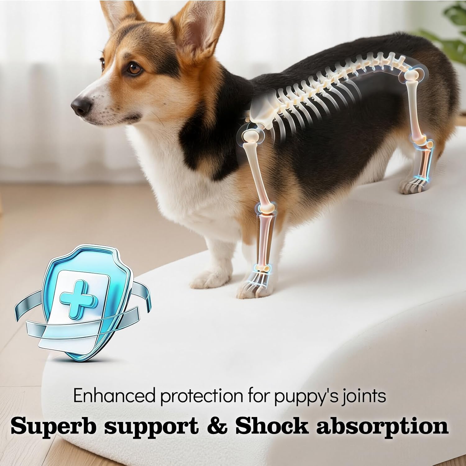Detalle 2 de Pawchop Dog Ramp for Sofa: 2-Step Waterproof Dog Steps (55 x 40 x 30 cm)