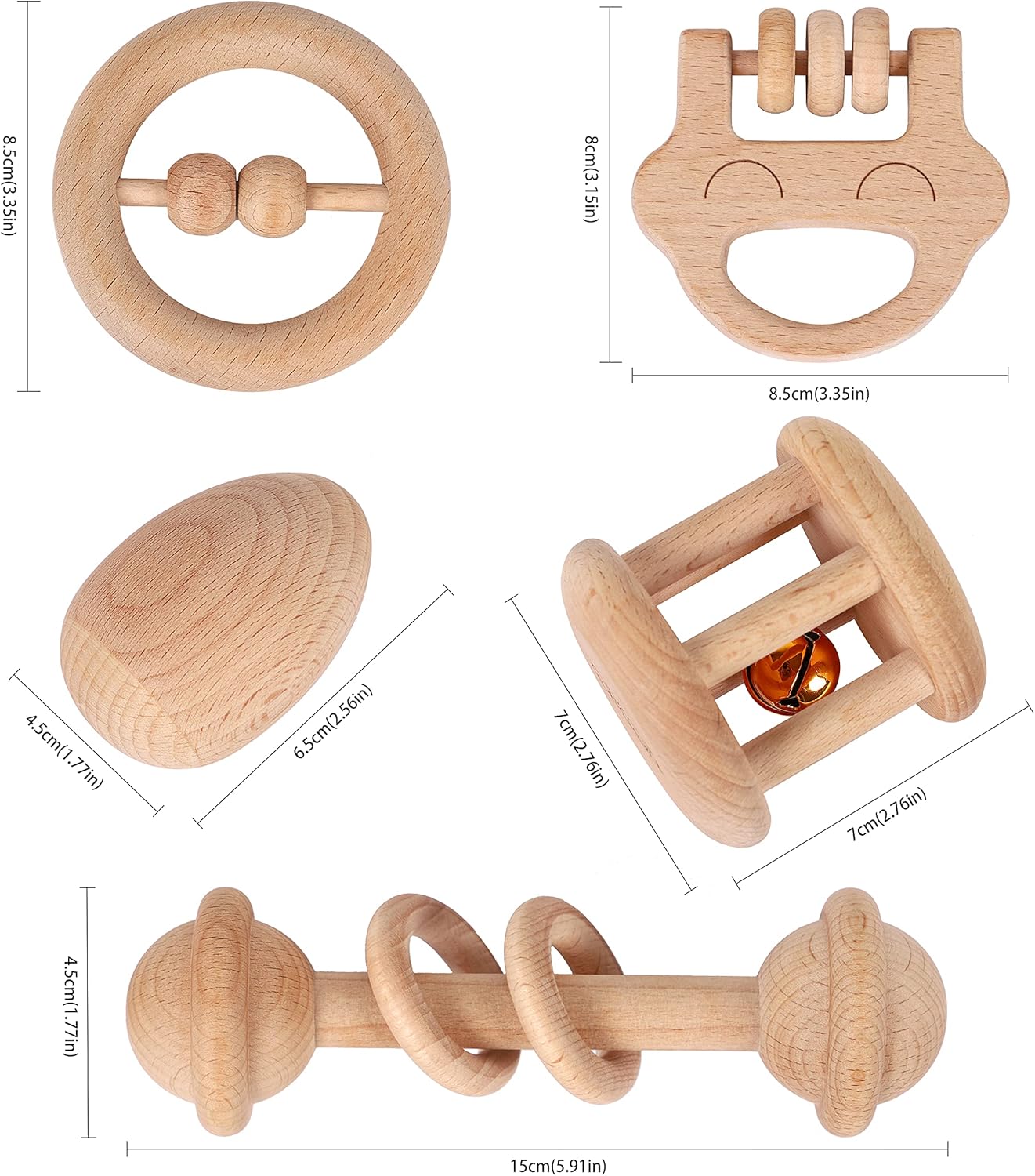 Thumbnail 3 de TOWO Wooden Rattles Maracas baby toys