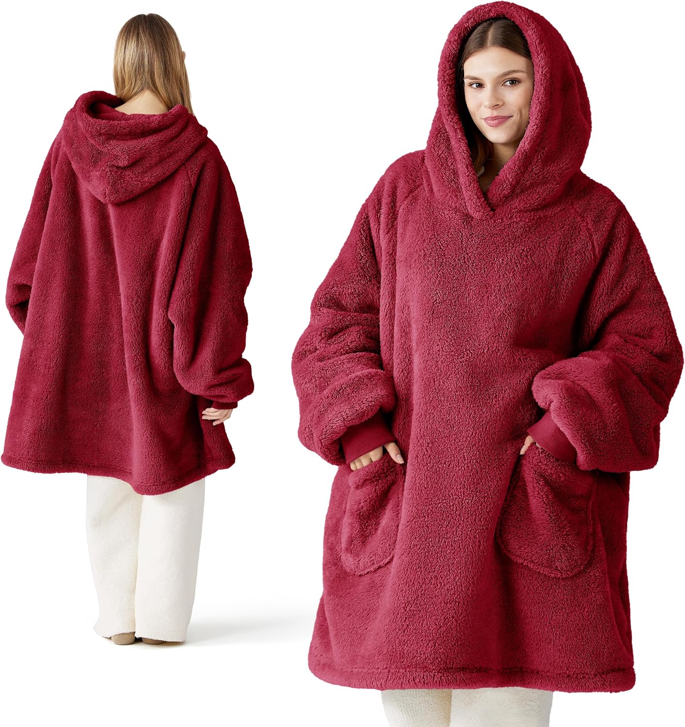 Bedsure Wearable Blanket Hoodie L cosy wearable blanket