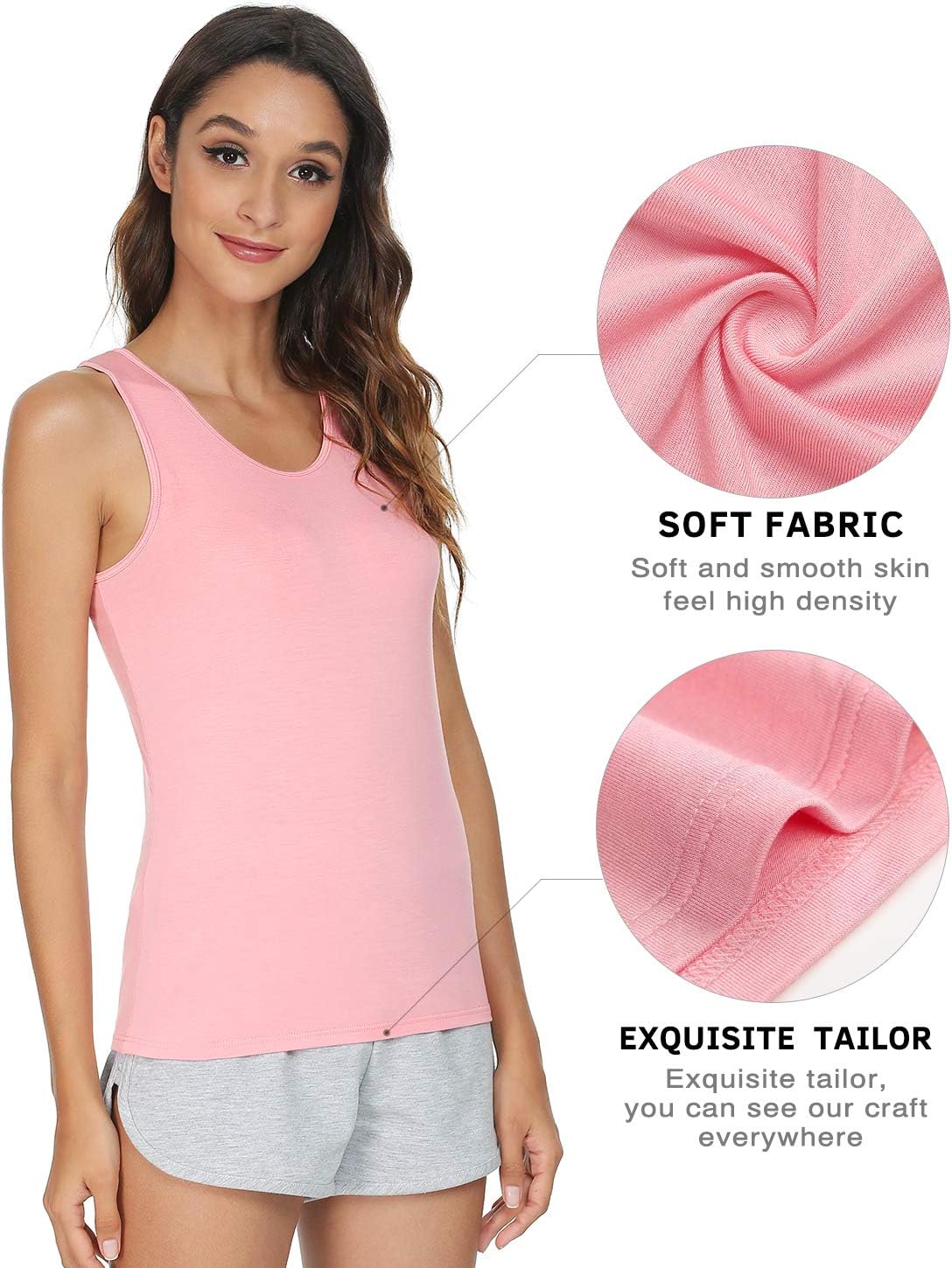 Thumbnail 2 de vislivin Elastische Tank Tops für Damen (Unterhemden) – 3/4er Pack