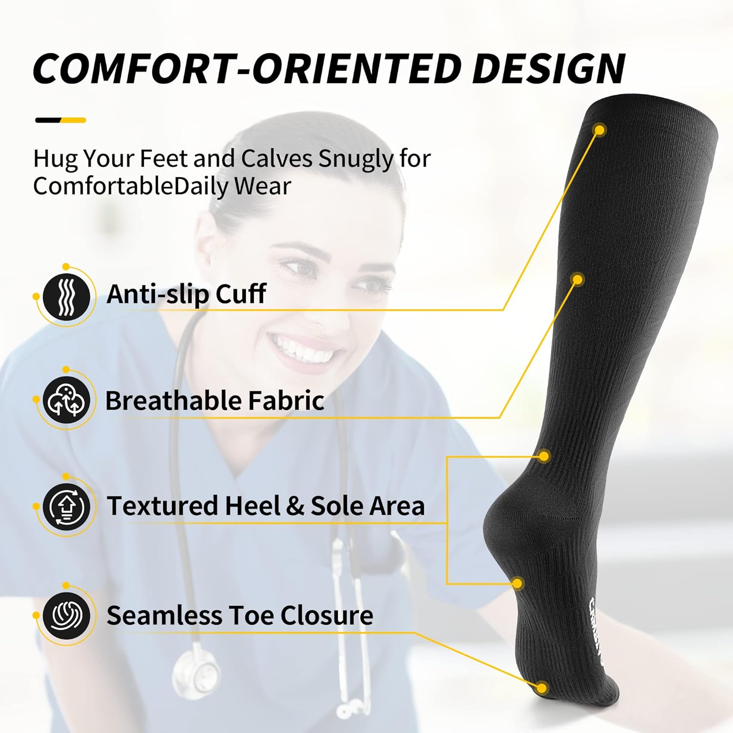 Thumbnail 4 de CAMBIVO Compression Socks 20–30 mmHg for Travel