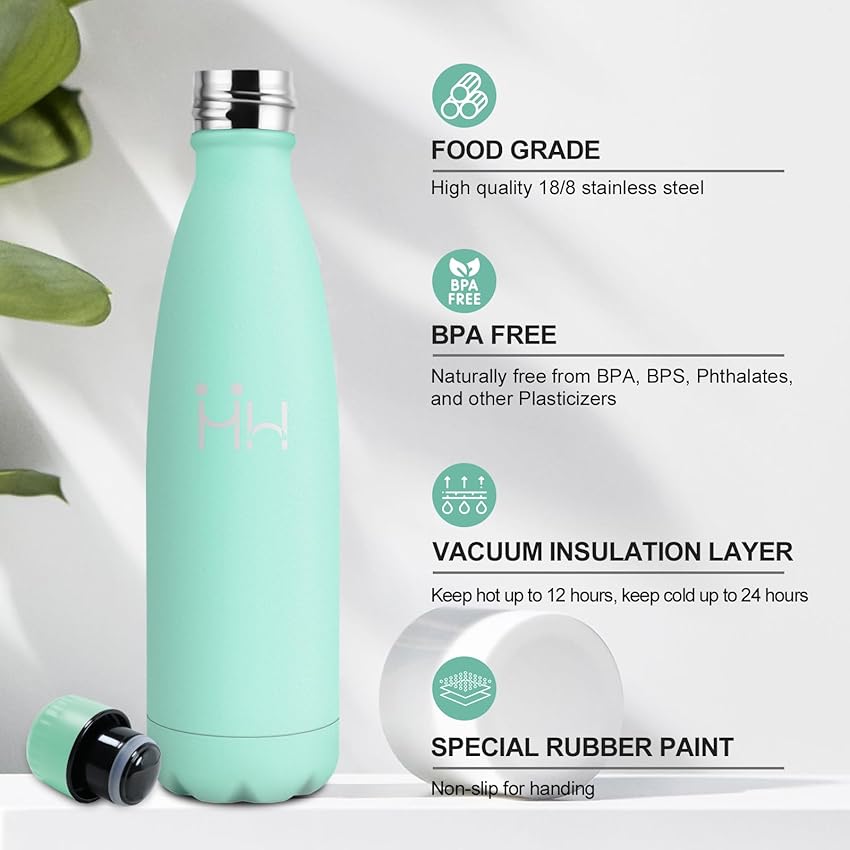 Detalle 2 de Botella Termica 500ml — termo de acero inoxidable doble pared