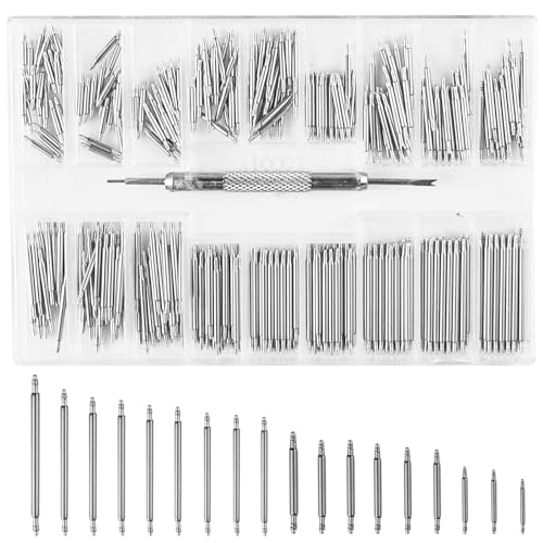 Detalle de RONGWANGFU Set completo di 360 utensili per cinturini da orologio – Spilli in acciaio inox 8–25 mm