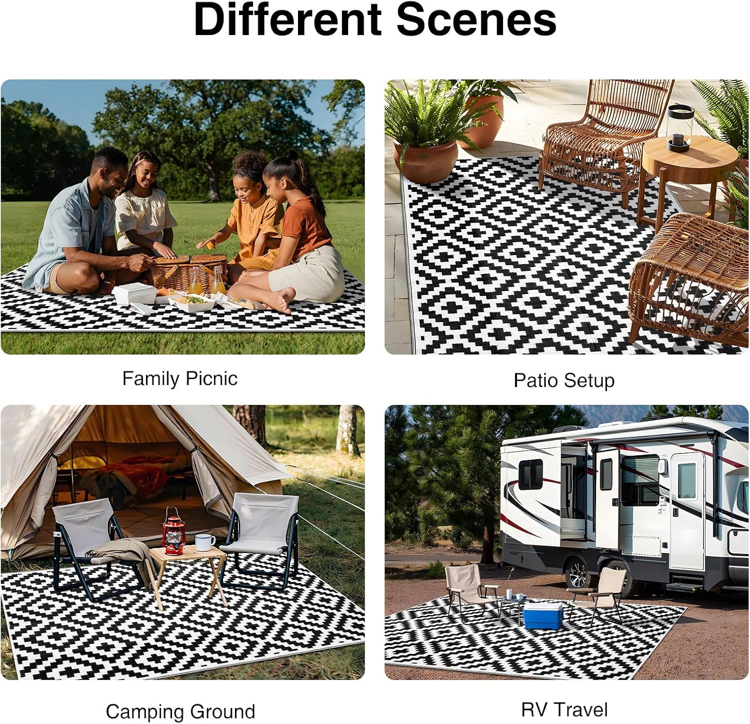 Thumbnail 6 de OLANLY Waterproof Outdoor Rug 5x8 ft
