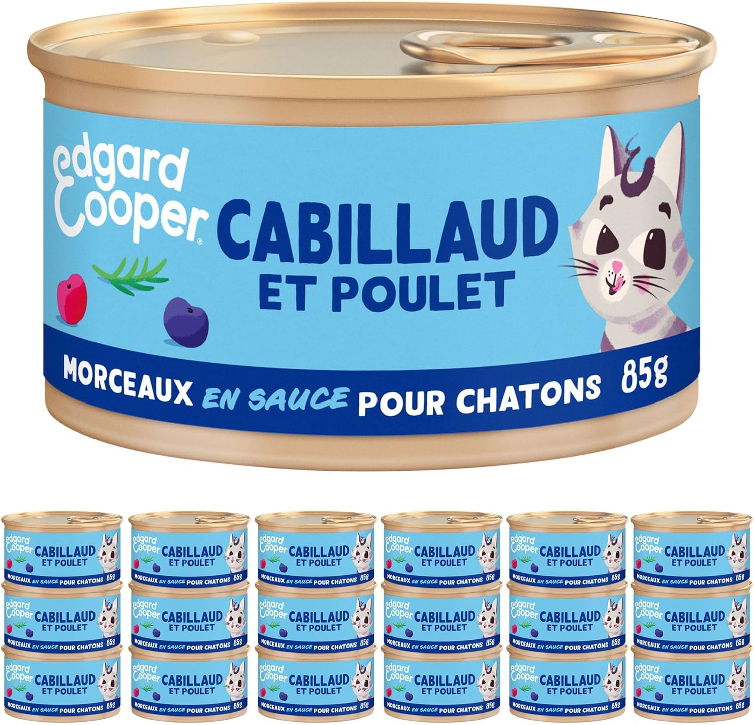 Thumbnail 6 de Edgard & Cooper Morceaux en Sauce pour Chat Adult Stérilisé – Saumon & Poulet, 18 x 85 g