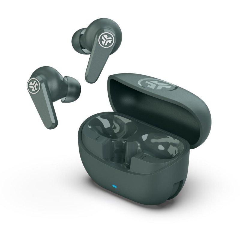 Detalle de JLab Go Pods ANC inalámbricos Bluetooth con cancelación de ruido, micrófono e IP55 (verde sage)