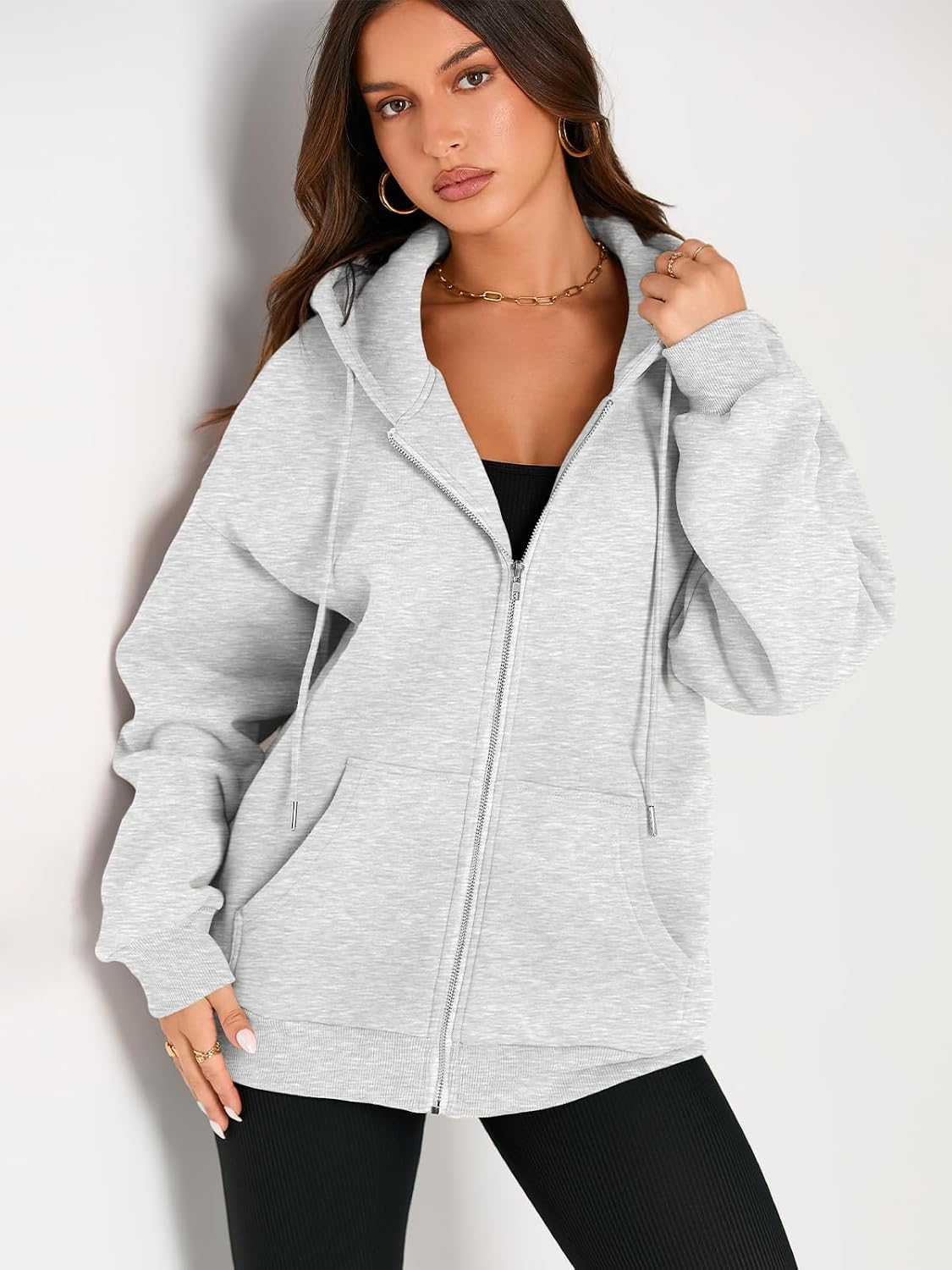 Detalle 2 de EFAN Women's Fleece Zip-Up Hoodie