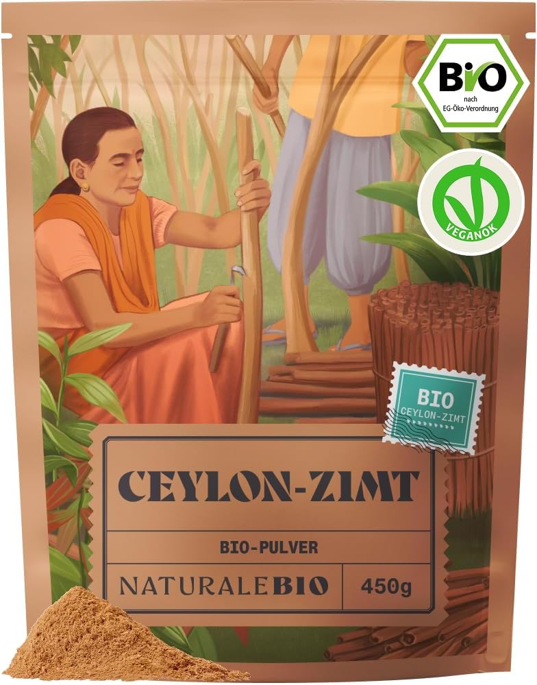 Detalle de NaturaleBio Ceylon Zimt Bio gemahlen 450g