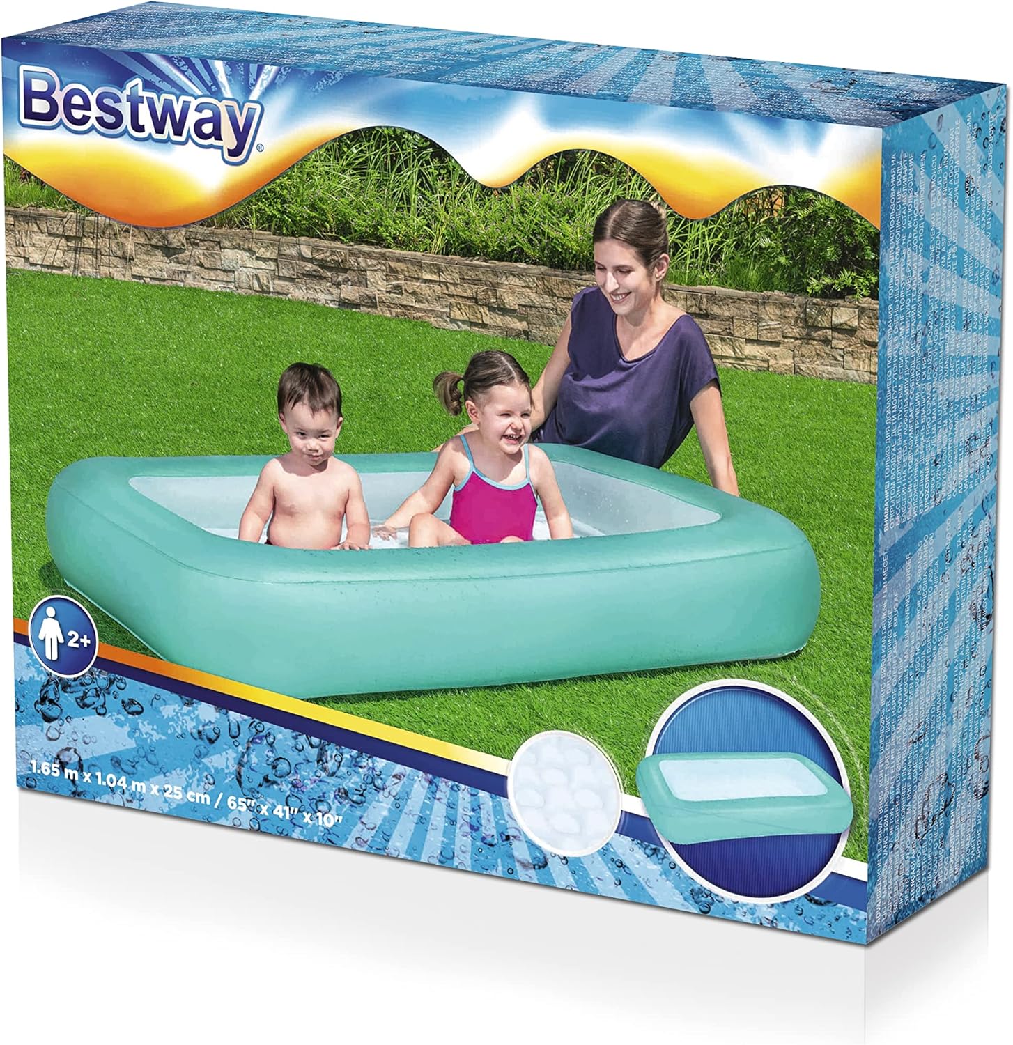 Thumbnail 2 de Bestway Aquababes Pool – 65" × 41" × 10" (1,65 m × 1,04 m × 25 cm)