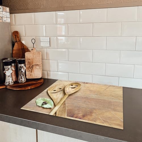 Detalle de KitchenYeah Protection Plaque Induction – Protège et Déco pour Plaque Vitrocéramique 60x52 cm