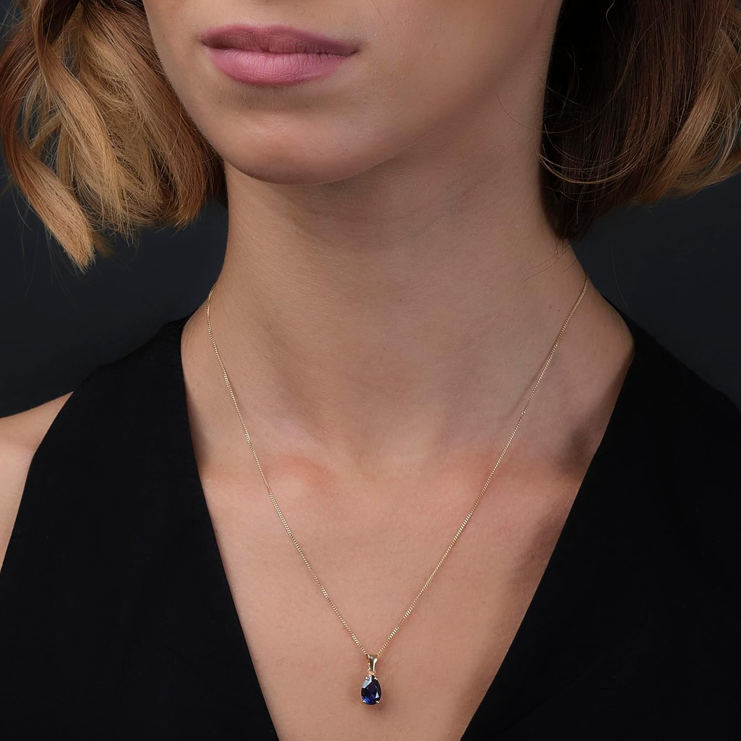 Detalle de Miore Collar de Oro 9K 1,50 ct zafiro