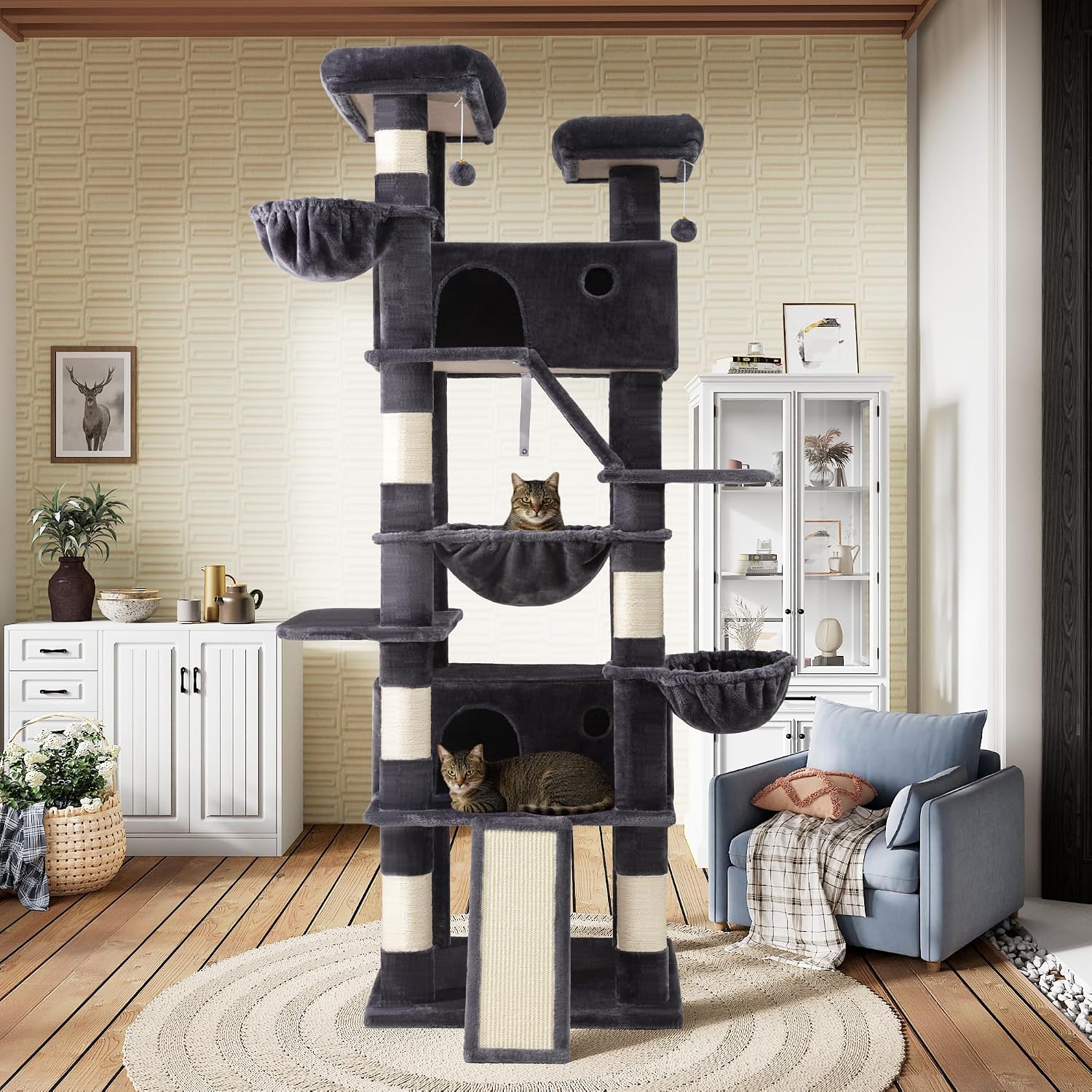 Detalle de SHA CERLIN Cat Tree, 81-Inch