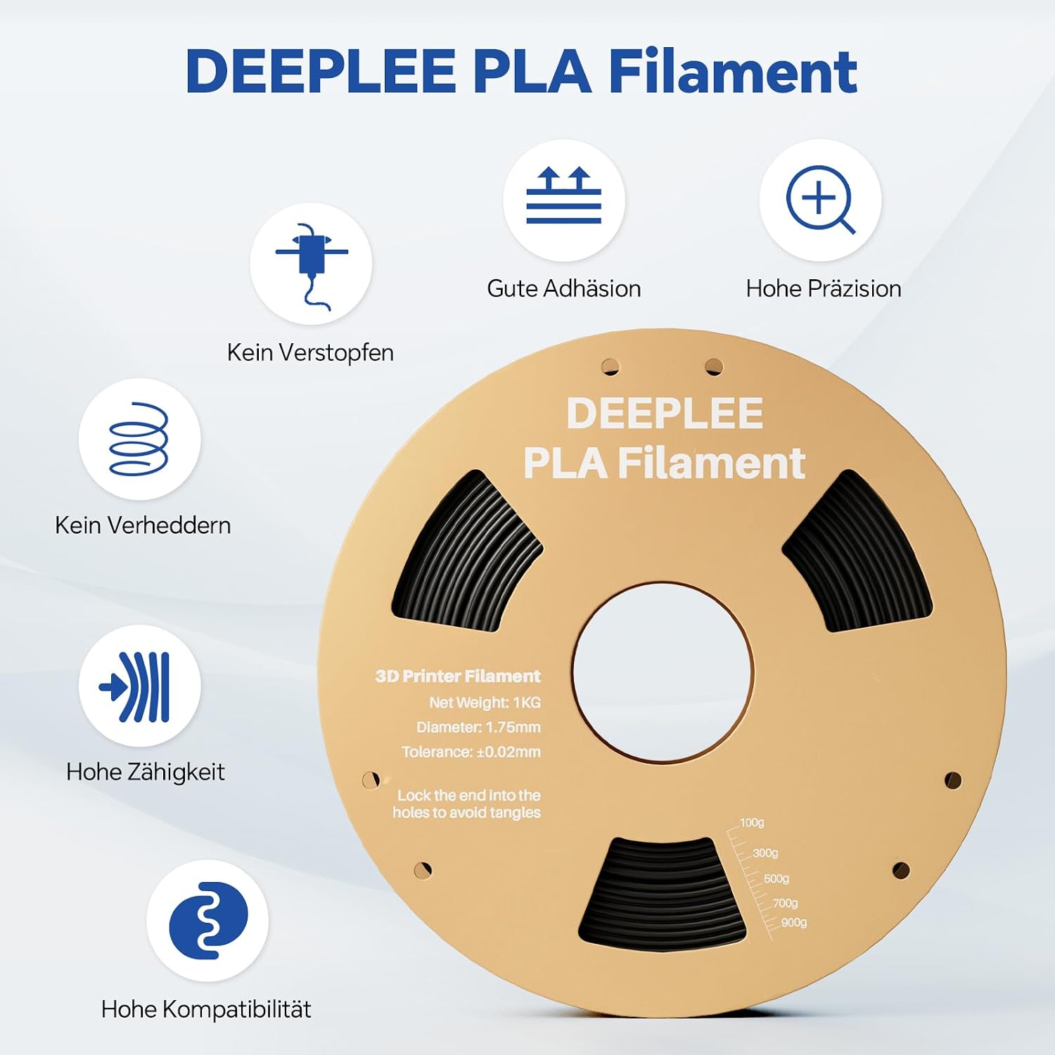 Detalle 2 de DEEPLEE PLA Filament 1.75mm 1 kg