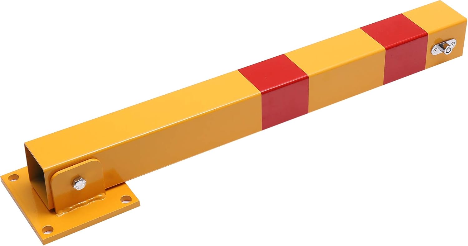 Thumbnail 3 de KATSU Car Parking Space Lock Bollard, 70cm Solid Steel High-Visibility Barrier