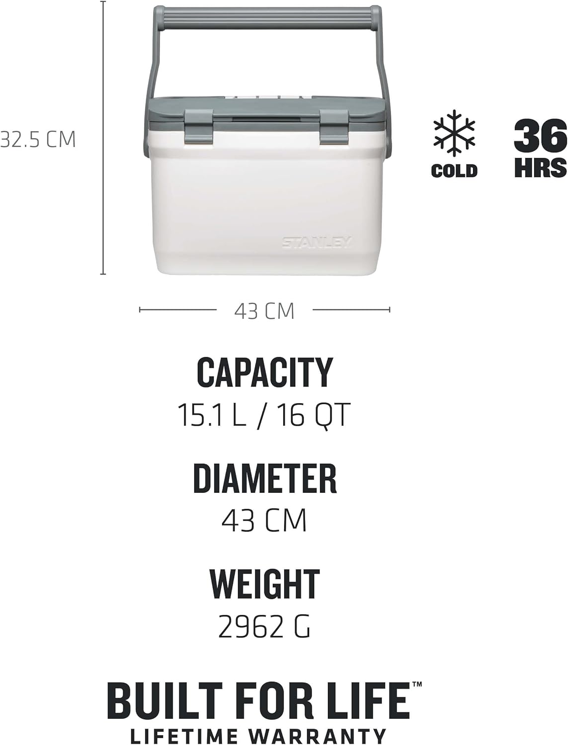 Thumbnail 2 de STANLEY 1913 Adventure Outdoor Cooler: frigo portatile robusto, doppia parete e senza BPA