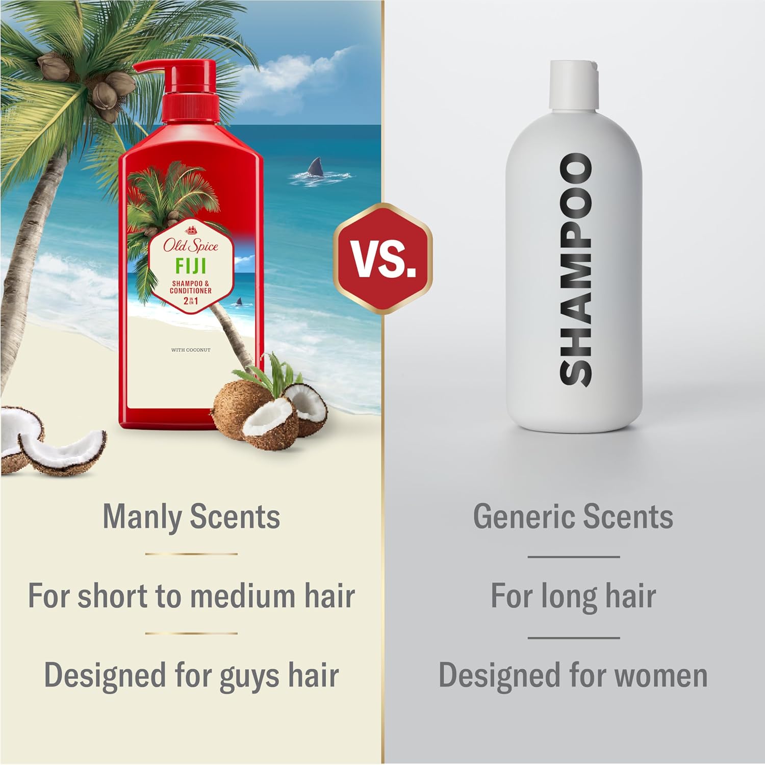 Detalle de Old Spice Fiji 2-in-1 Shampoo 21.9 Fl Oz