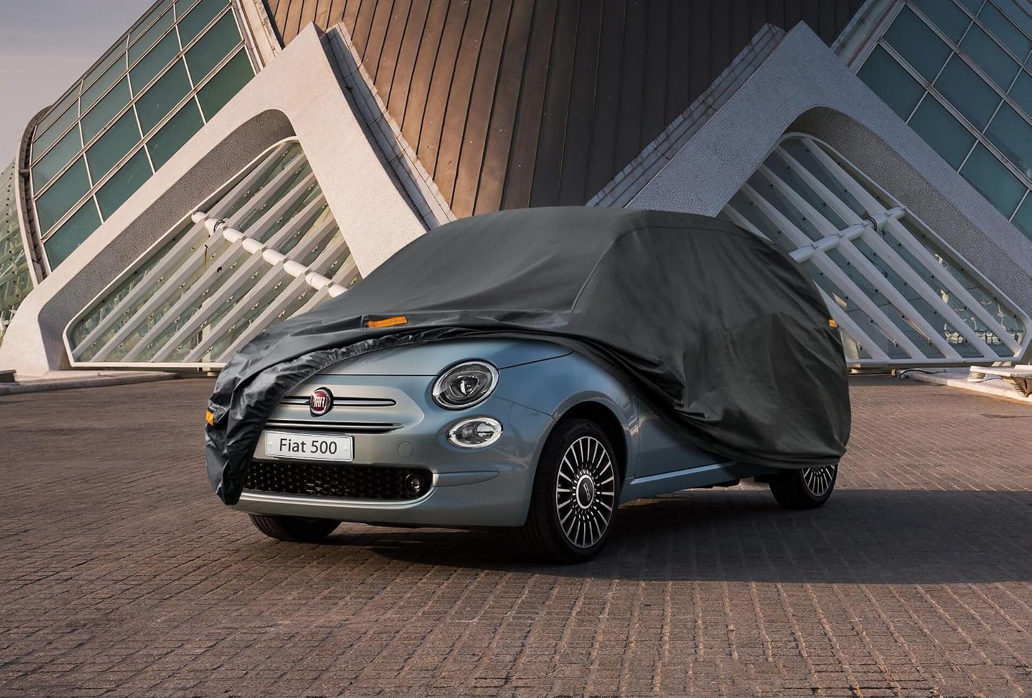 Thumbnail 4 de Kayme Autoplane Wasserdicht Atmungsaktiv für FIAT 500 (2010–2025) – 7 Schichten Vollgarage, Schutz gegen Regen, Sonne, Staub und Kratzer