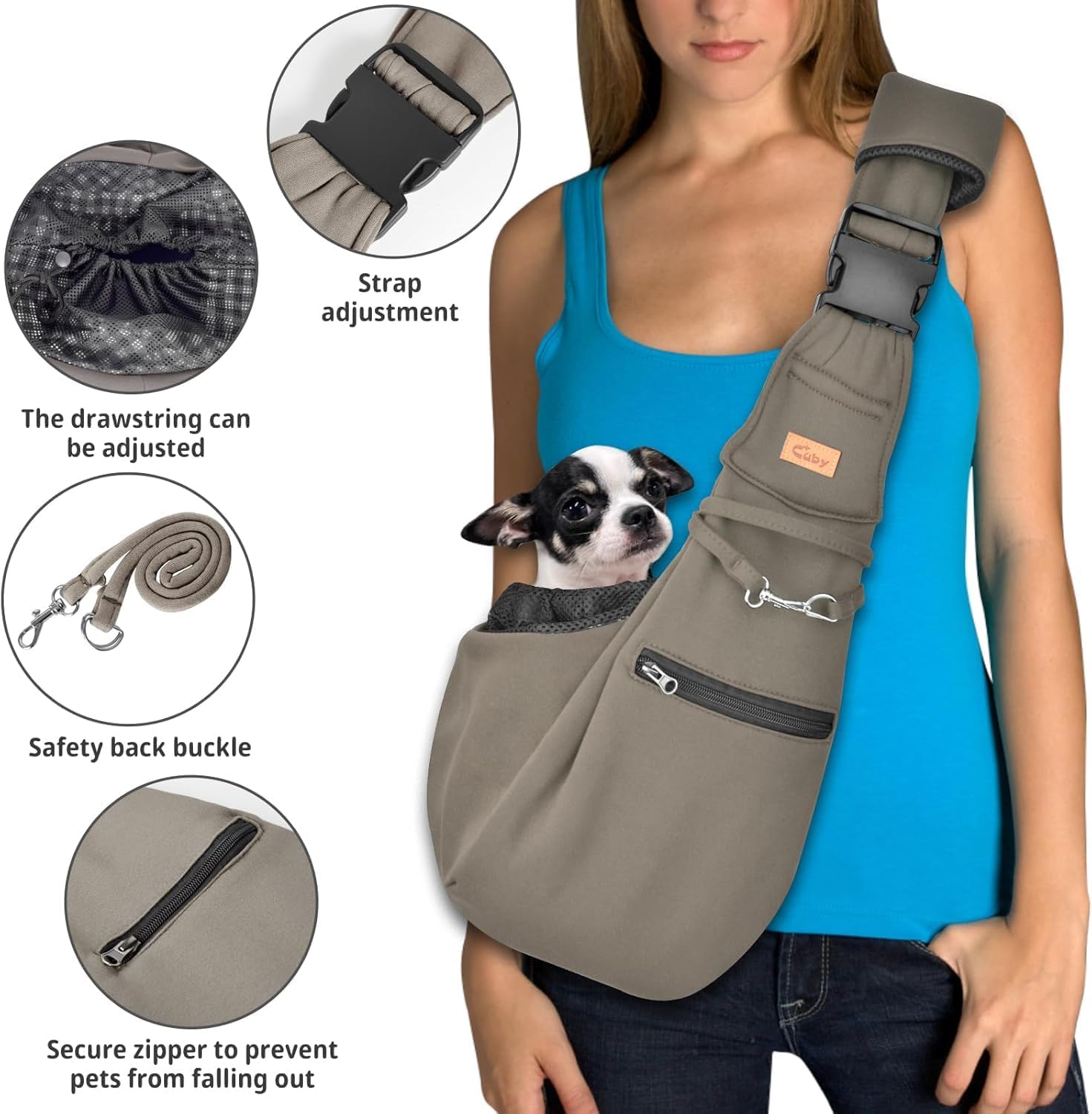 Thumbnail 4 de CUBY Puppy Carrier adjustable sling for small dogs