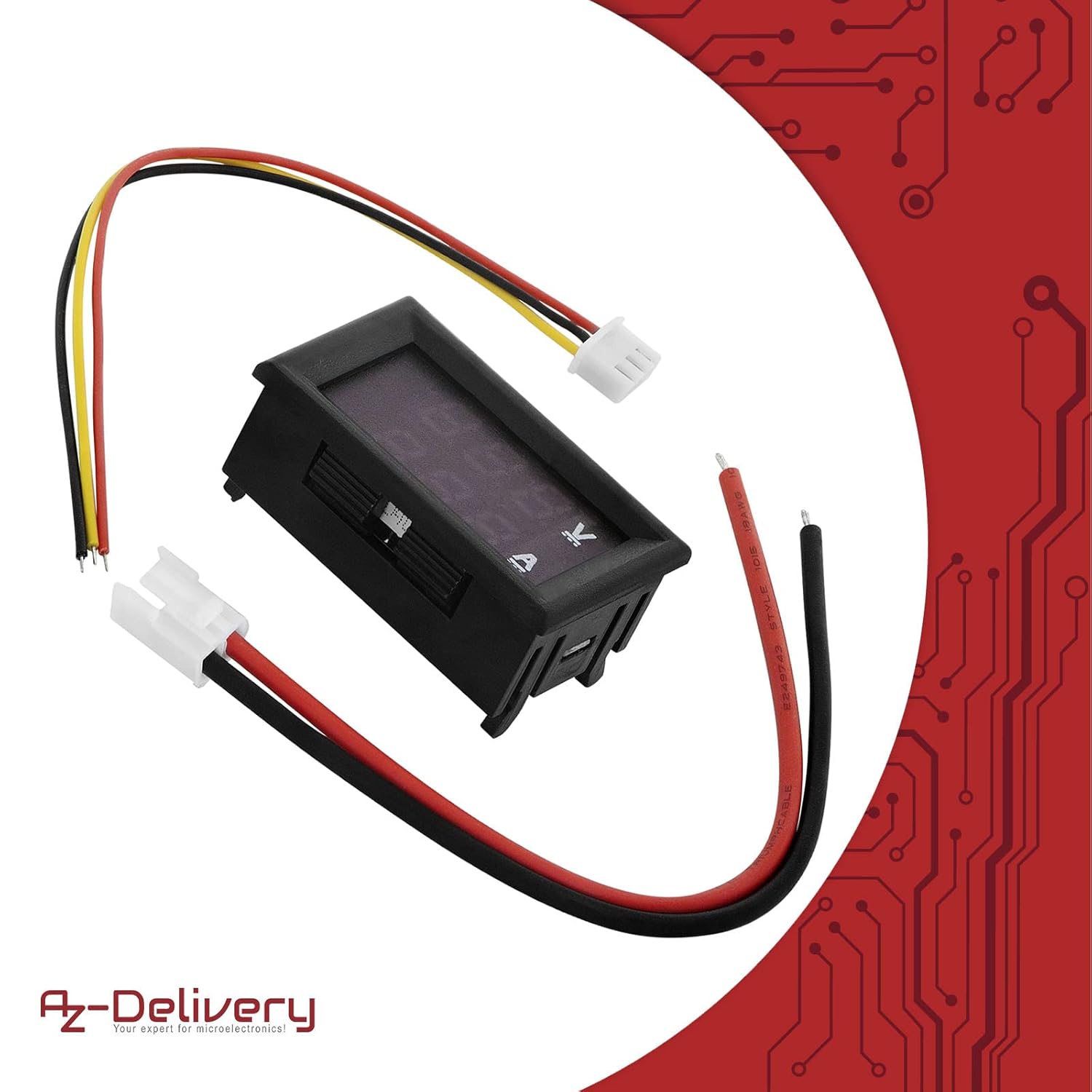 Thumbnail 3 de AZDelivery 5x moduli voltmetro amperometro DSN-VC288 con display LED per Raspberry Pi (incluso e-book)