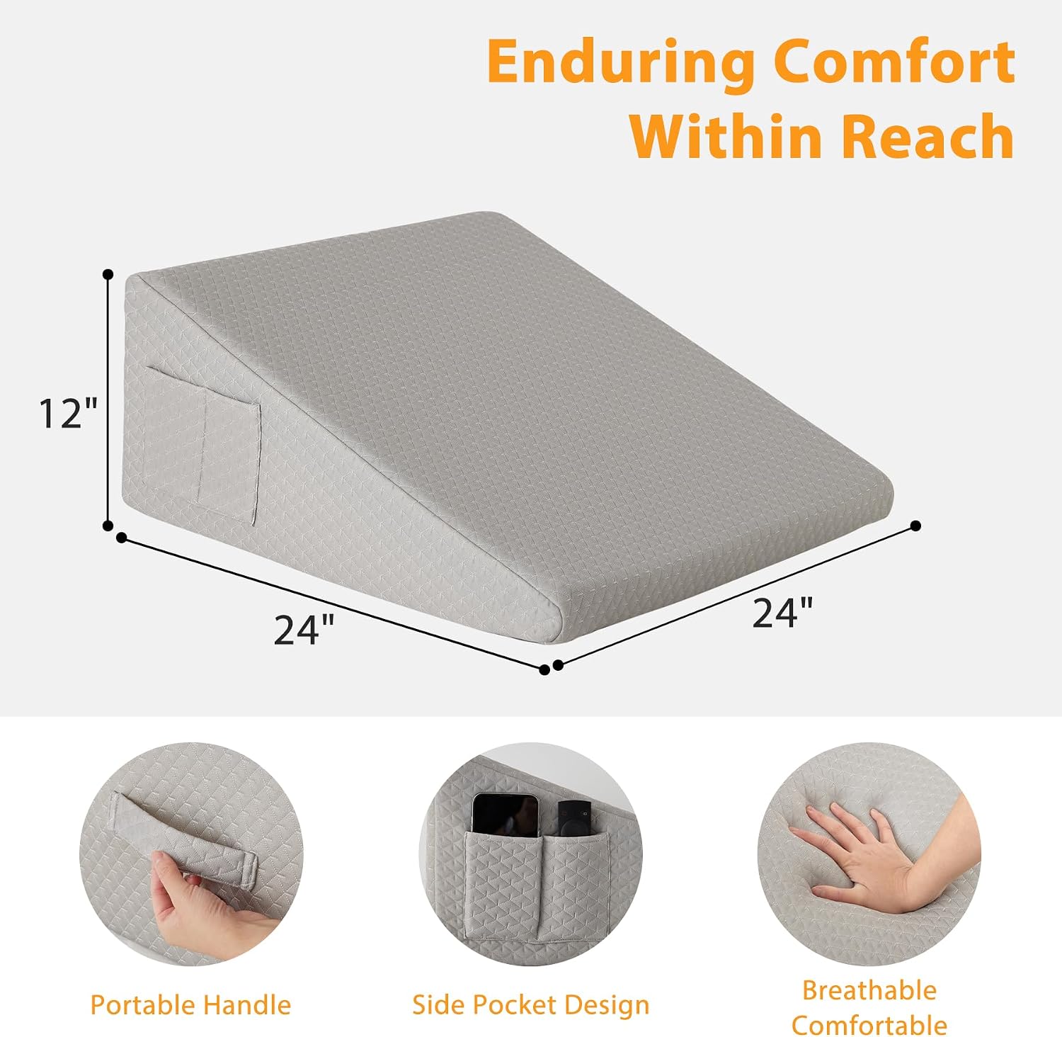Detalle de Ruqmuis Wedge Pillow, 12-Inch