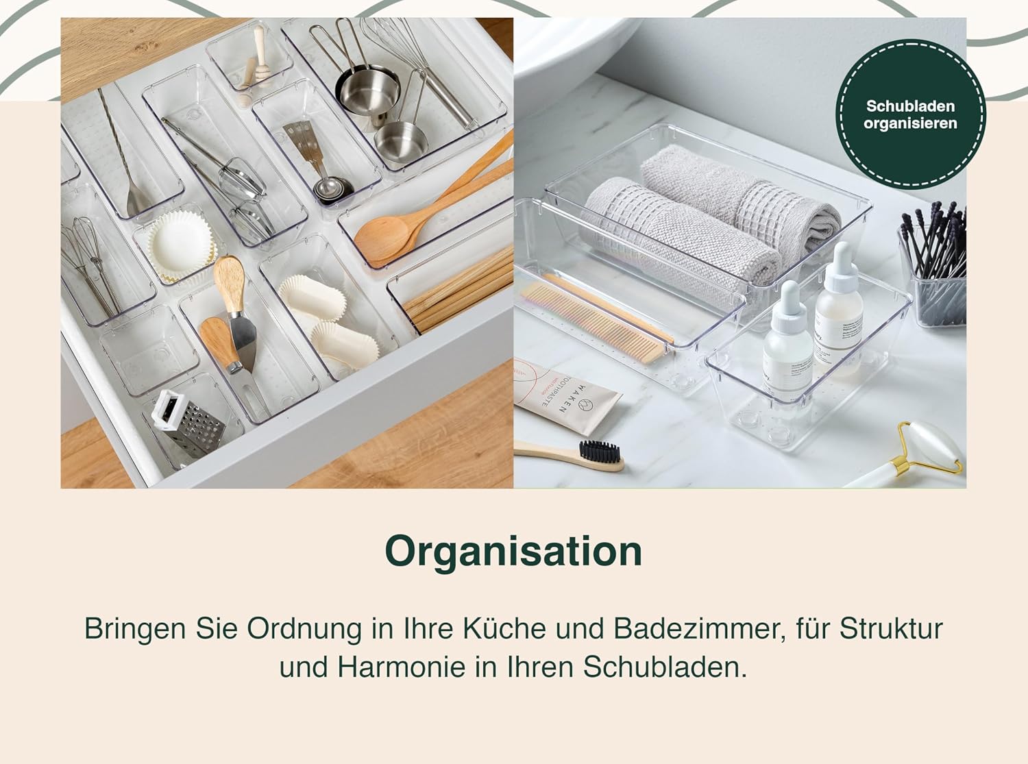 Detalle de uandu Schubladen Organizer 50er Set