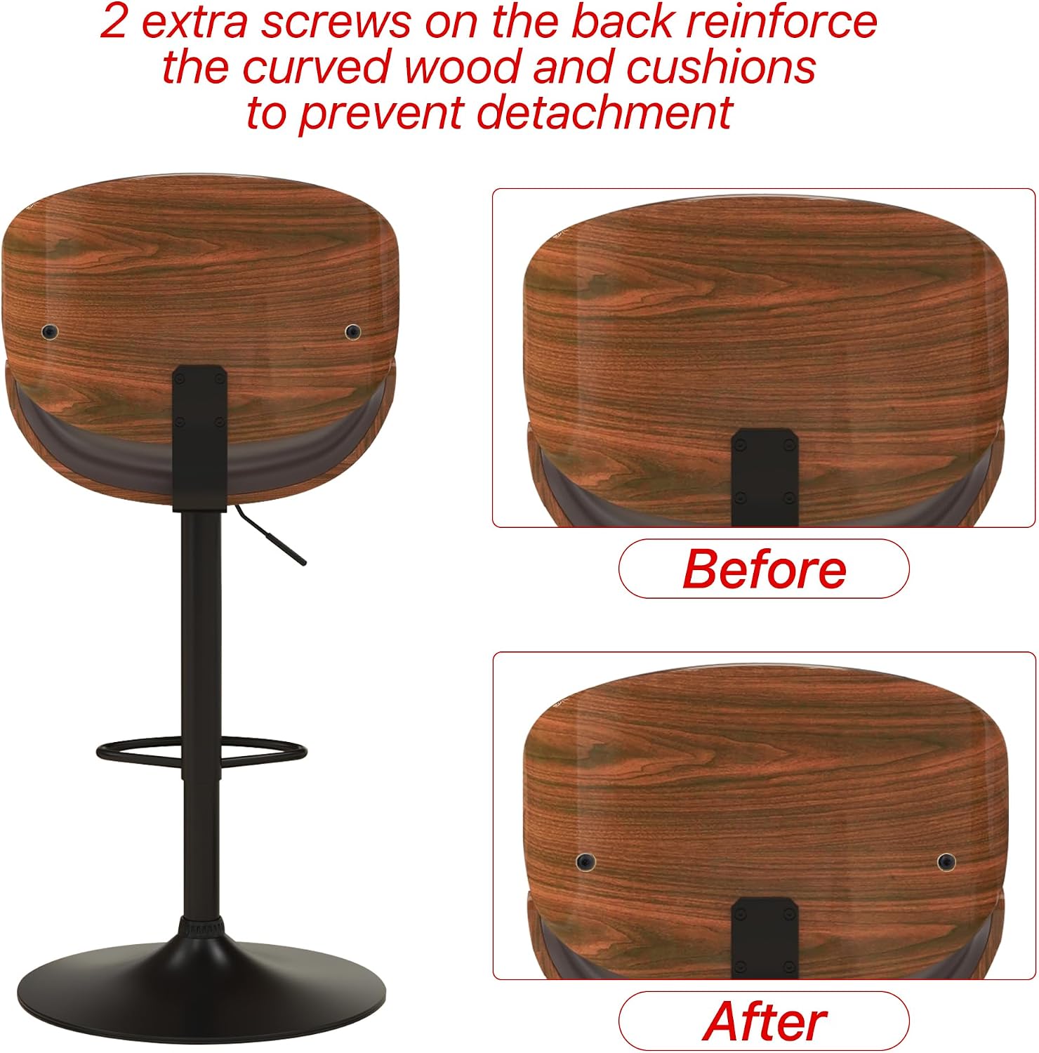 Thumbnail 6 de KCC Bar Stools with PU Upholstery