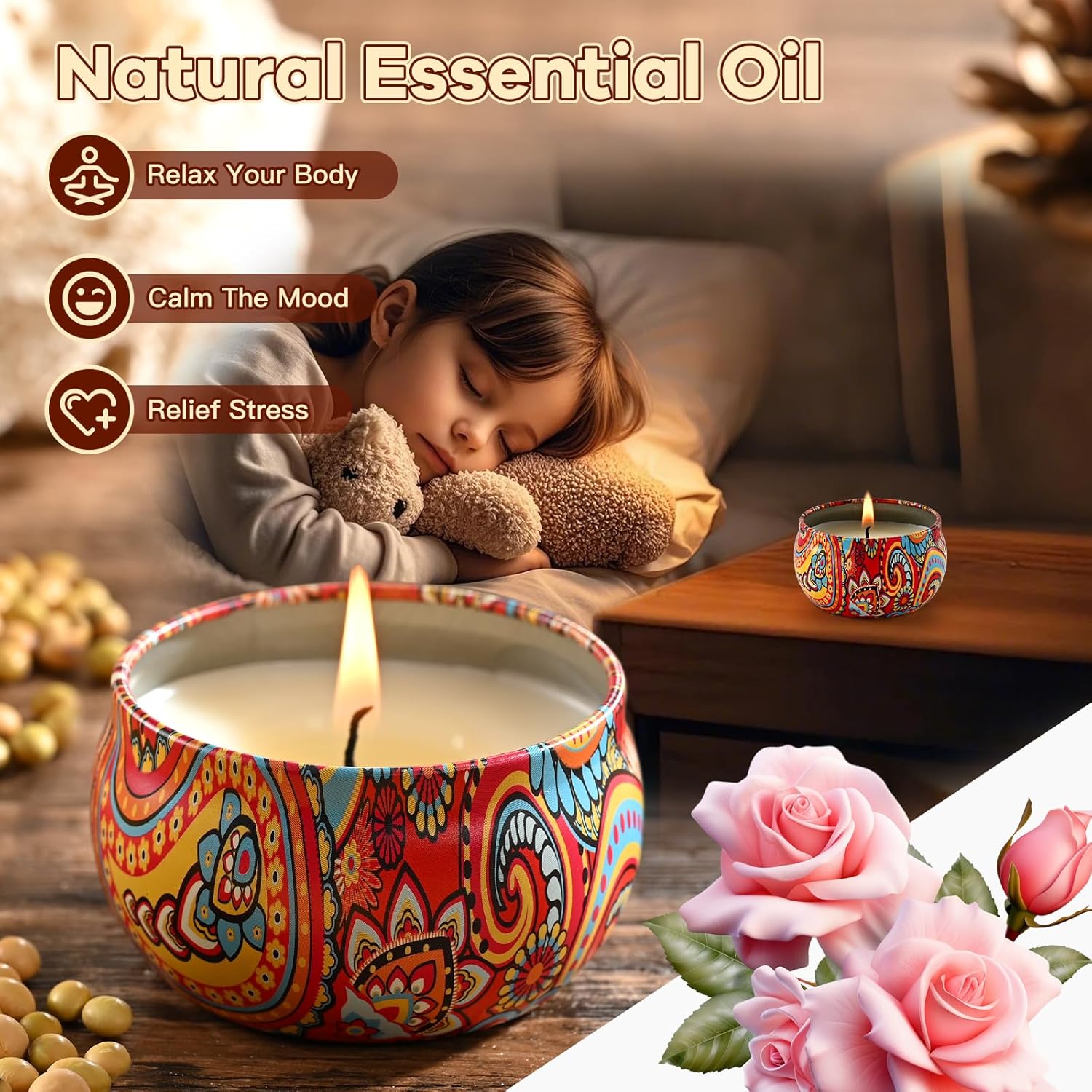 Thumbnail 3 de Obisesio Set Candele Profumate in Latta 12 Candele