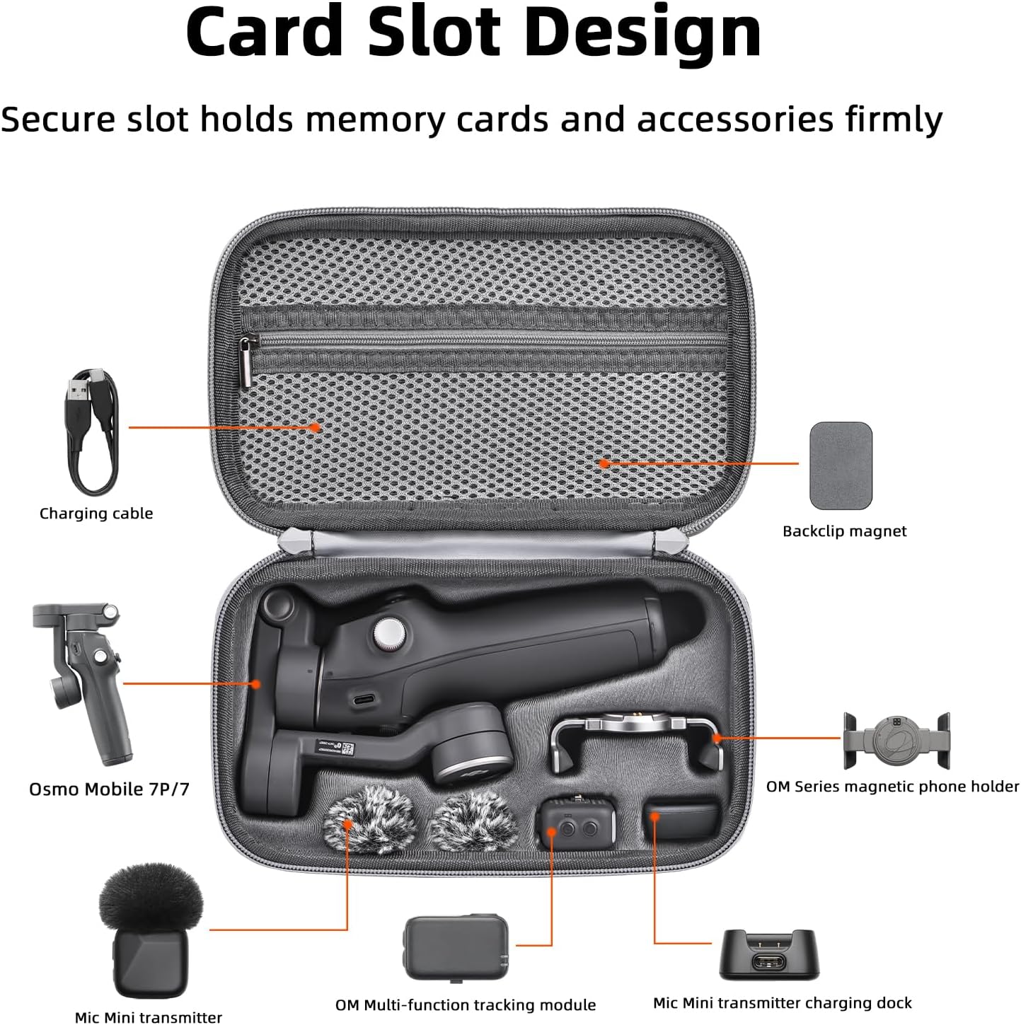 Thumbnail 1 de BRDRC Osmo Mobile 7P 8 Case: PU Leather Portable Storage for DJI Gimbal