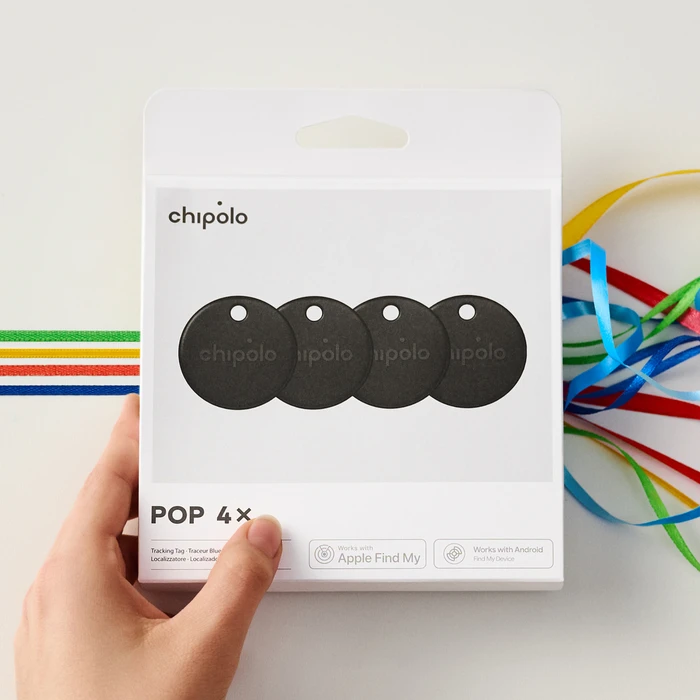 Thumbnail 5 de Chipolo POP 4er-Pack Schwarz – Bluetooth-Tracker für Schlüssel, Gepäck & mehr