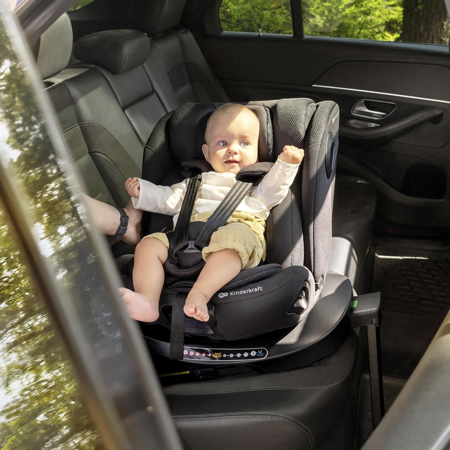 Detalle de Kinderkraft i-360 2 PRO — Siège auto 4 en 1, de 0 à 36 kg, ISOFIX, Gris