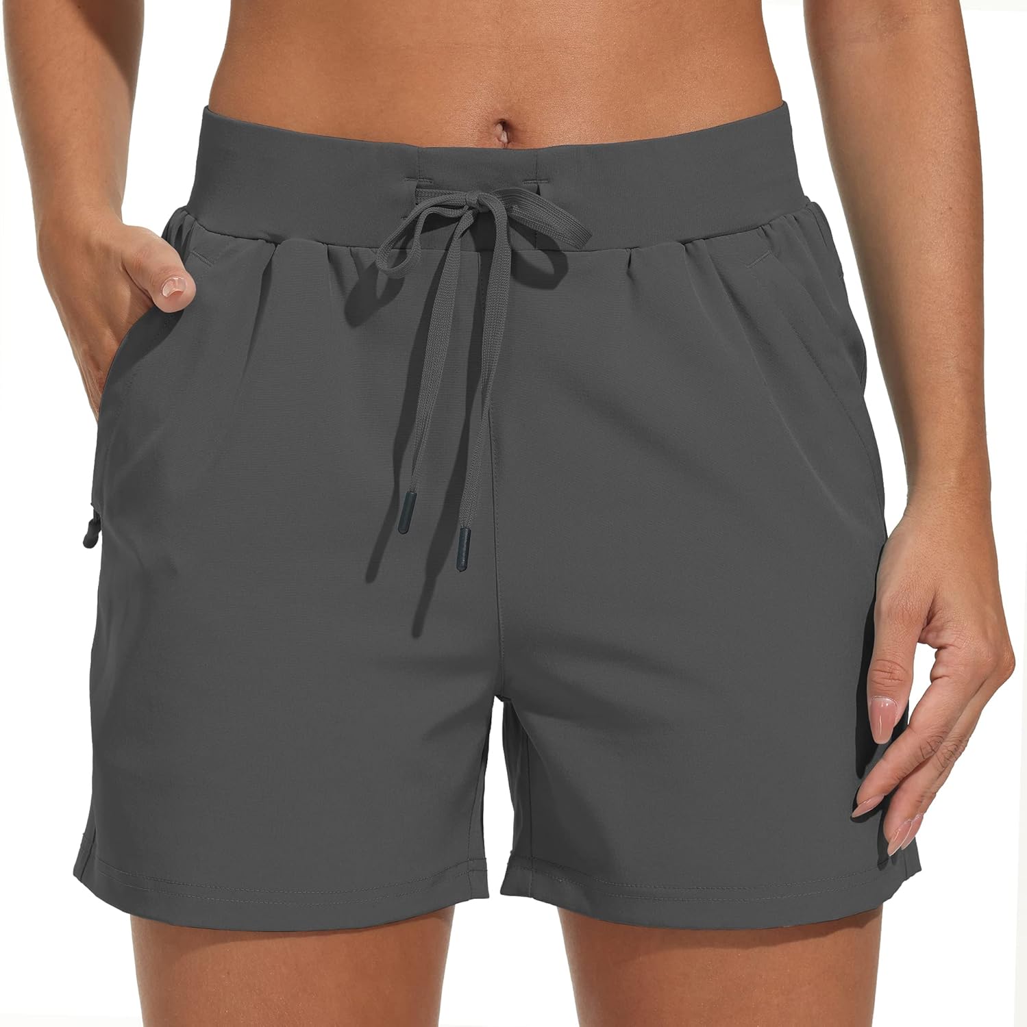 Thumbnail 6 de Shorts de Randonnée Femme - Sport Running Short à séchage rapide avec poche à fermeture