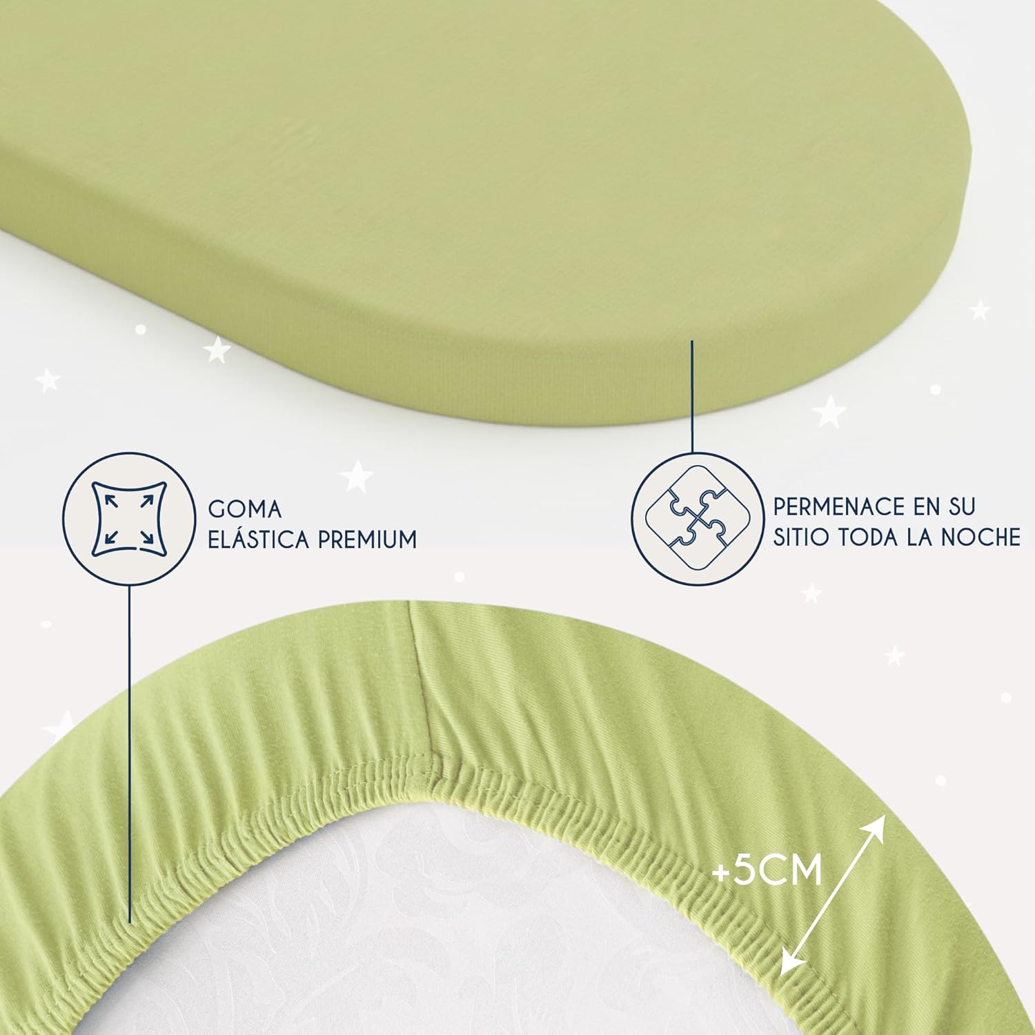 Thumbnail 3 de Dreamzie Juego de 2 Sábanas Cuna 40x80 Algodón 100%