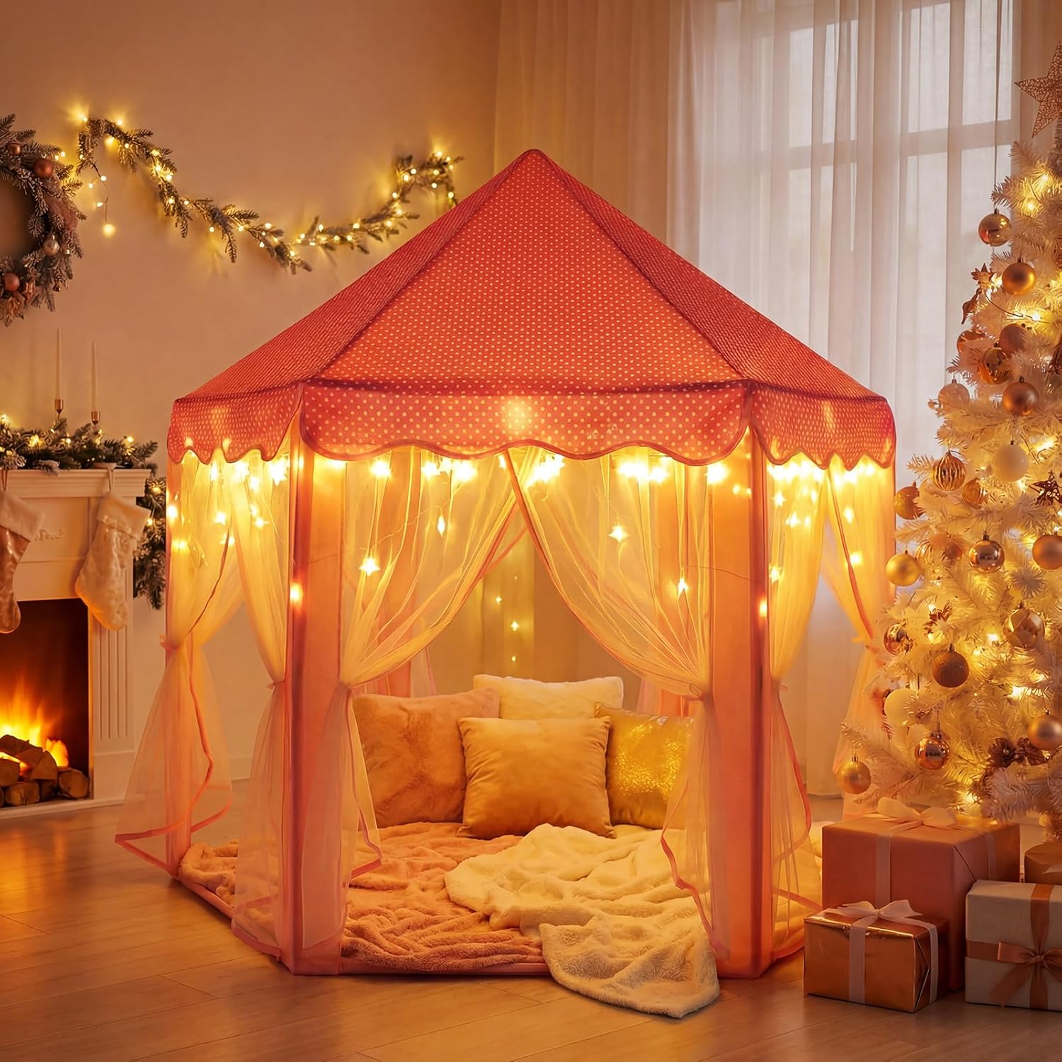 Detalle 2 de Sumbababy Princess Castle Tent for Girls — Playhouse 1 🎪