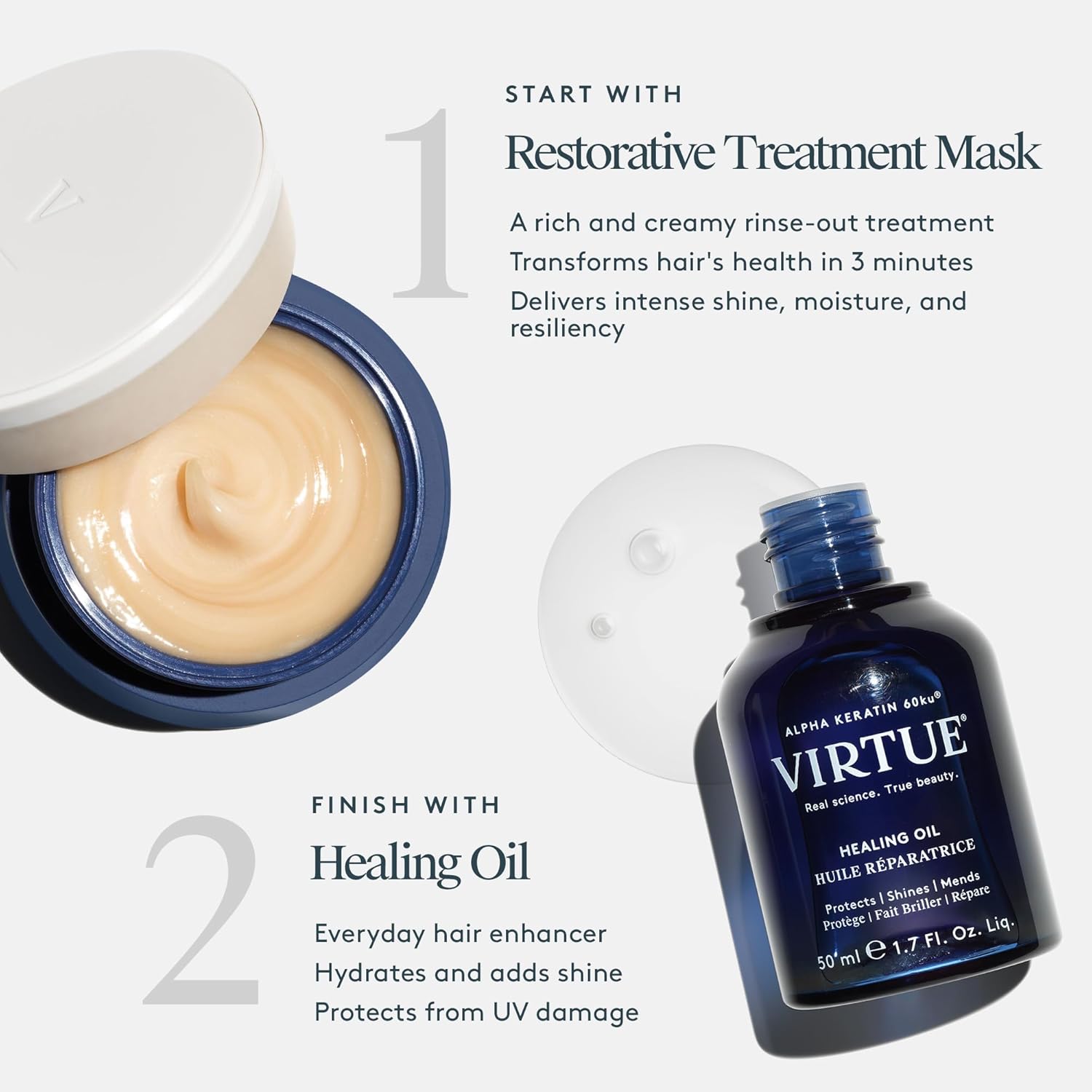 Thumbnail 6 de Virtue Restorative Hair Mask with Keratin & Baobab Seed Oil — Deep Repair for Damaged Hair