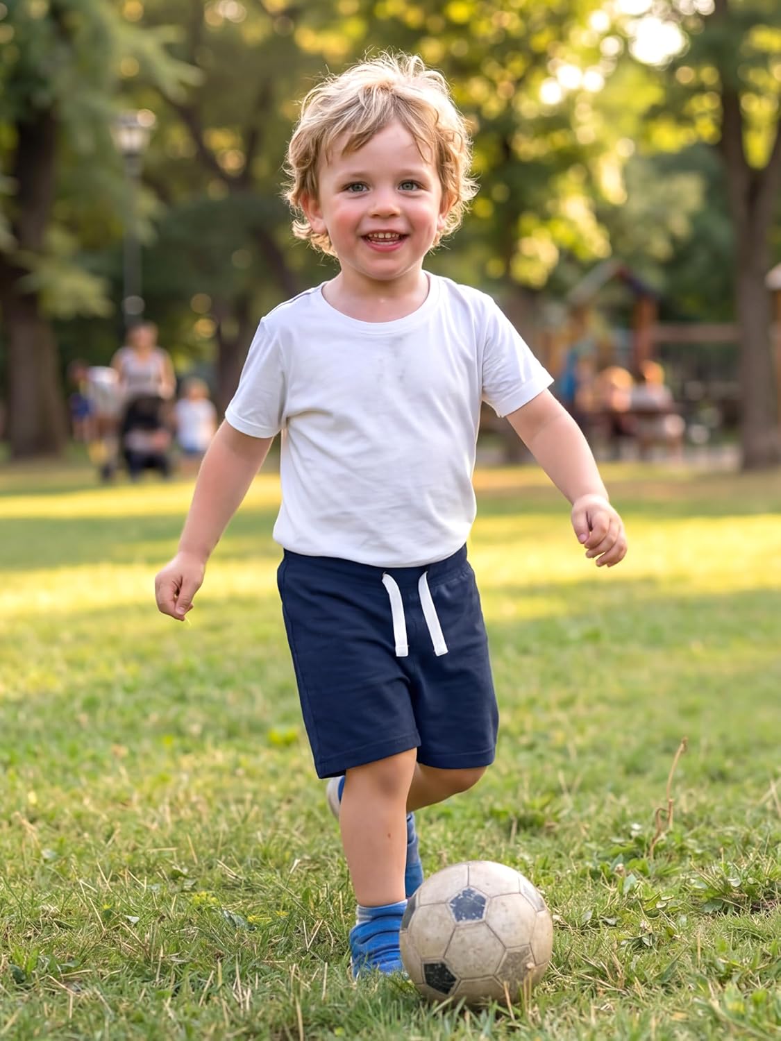 Detalle de Resinta 4 Pack Baby Boys' Cotton Shorts: Soft, Breathable Summer Essentials