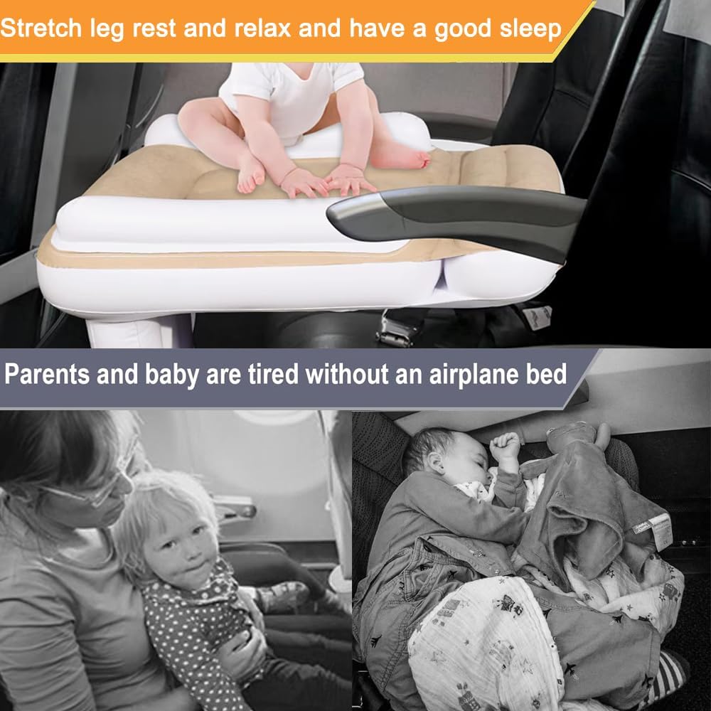 Thumbnail 1 de JANTEELGO Airplane Bed for Toddlers (No Pump) – Portable Inflatable Travel Bed for Flights & Car