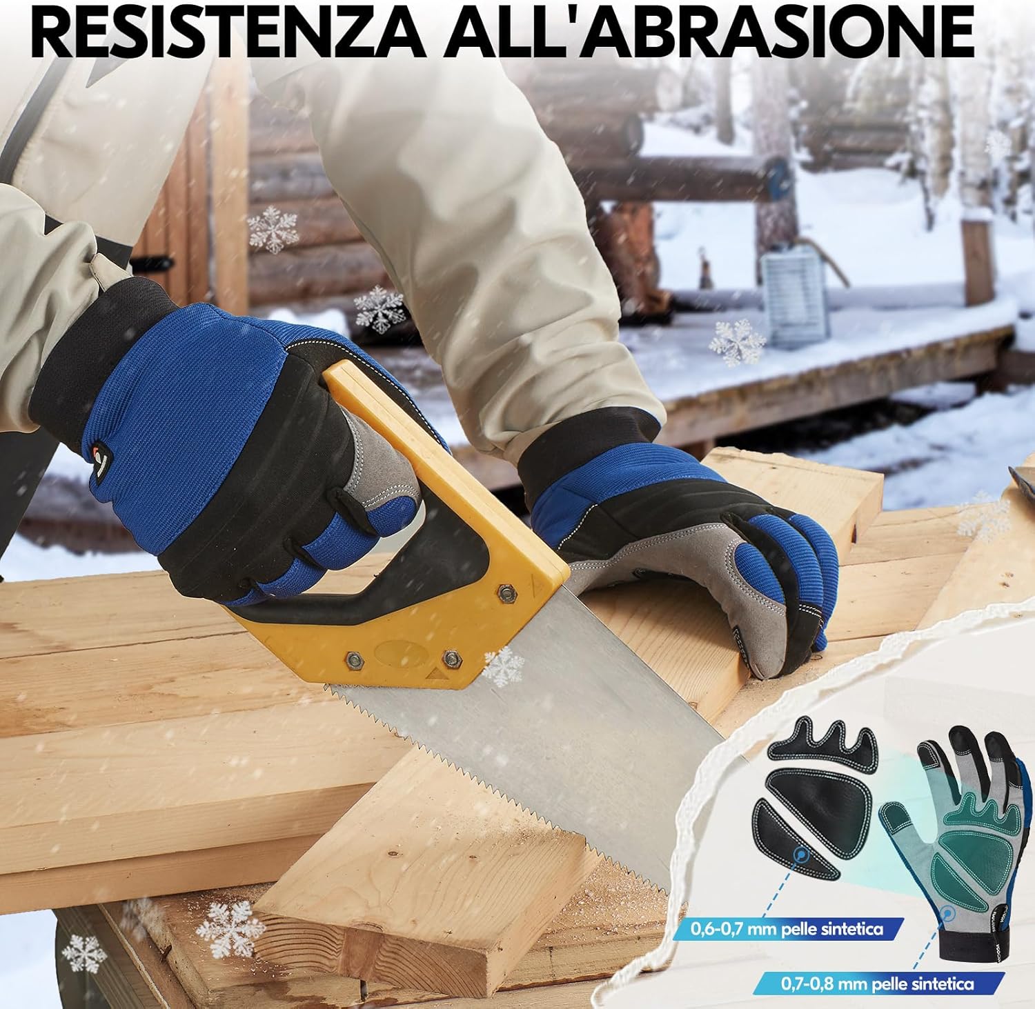Thumbnail 3 de Vgo... Guanti da lavoro invernali impermeabili 0°C/32°F per sicurezza e freddo (SL7621FLWP)