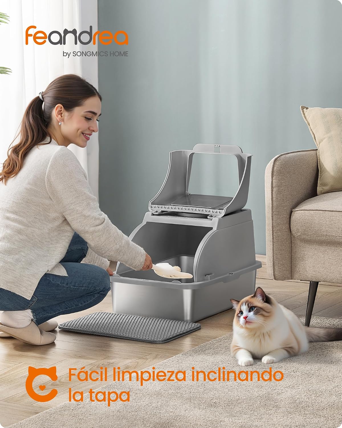 Detalle 2 de Feandrea PPT005G01 arenero XL 61x41x36,5 cm 🐾