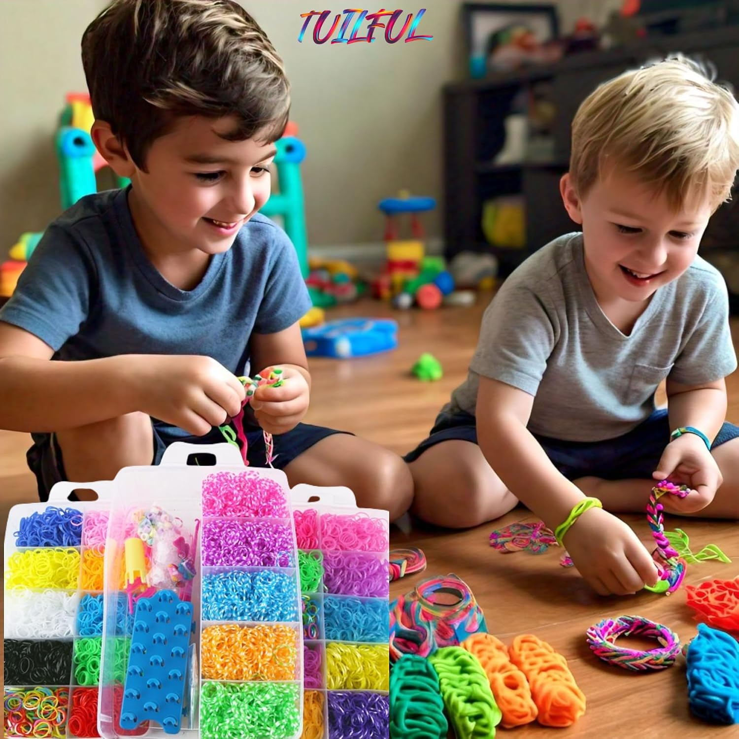 Thumbnail 4 de Tuilful 15000+ Loom Bands kit with 25 colours 🎨